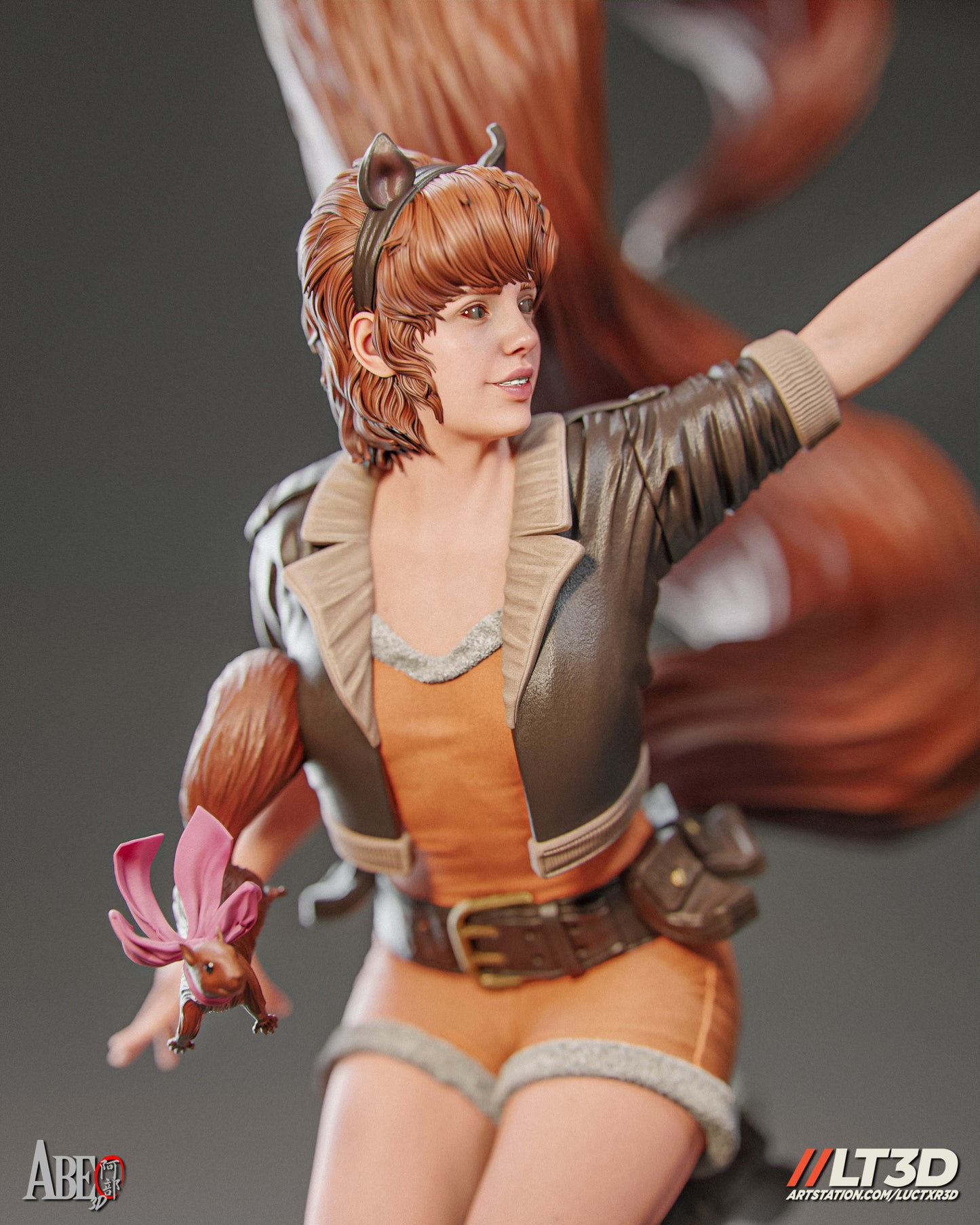 Squirrel Girl - Unassembled and Unpainted Garage Kit - Model Designed by Abe3d/LT3D
