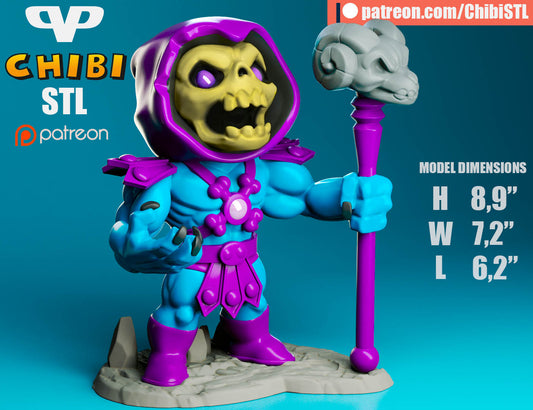 Skeletor - Unassembled and Unpainted Garage Kit - Model Designed by ChibiSTL