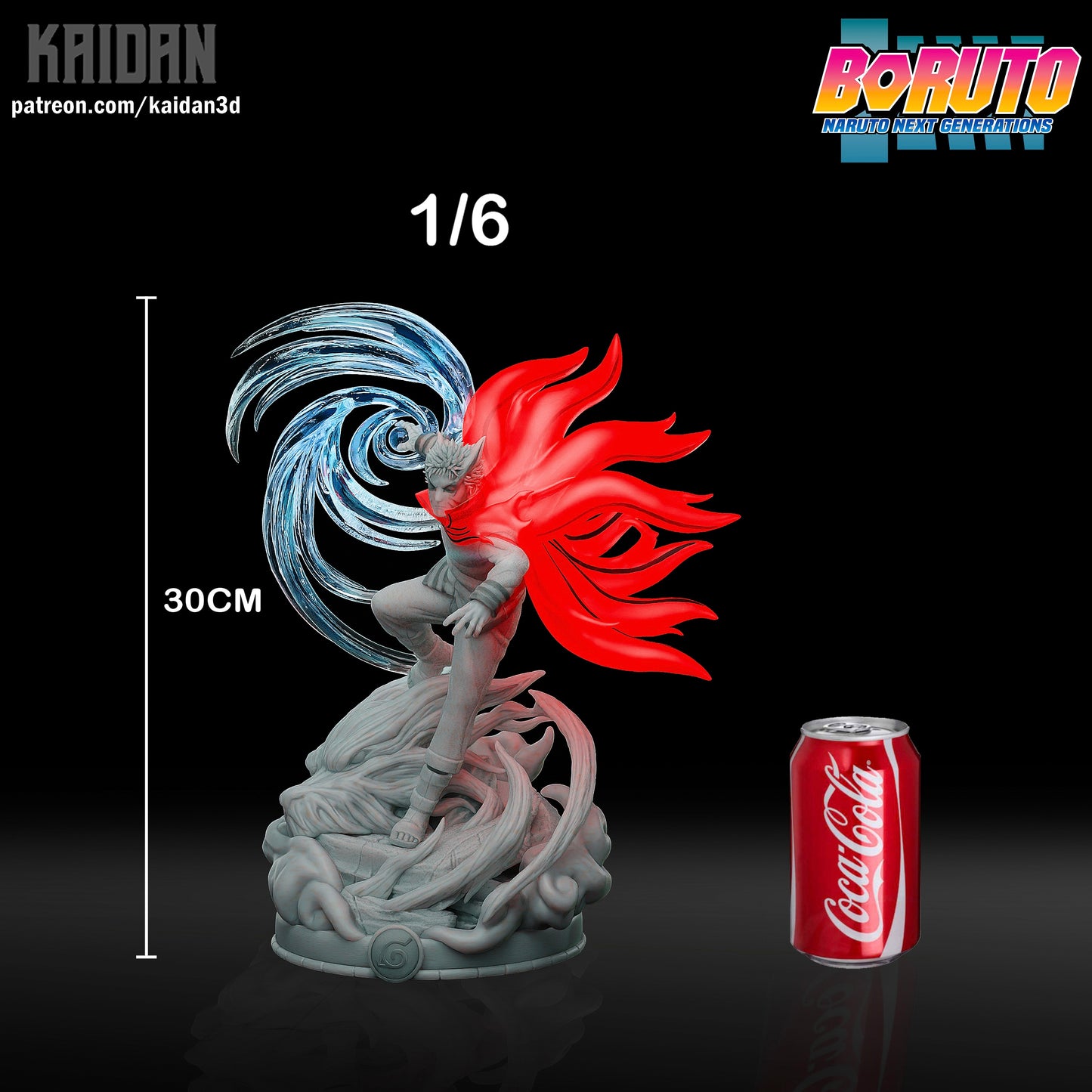 Naruto Bayron Mode - Unassembled and Unpainted Garage Kit - Model Designed by Kaidan3D