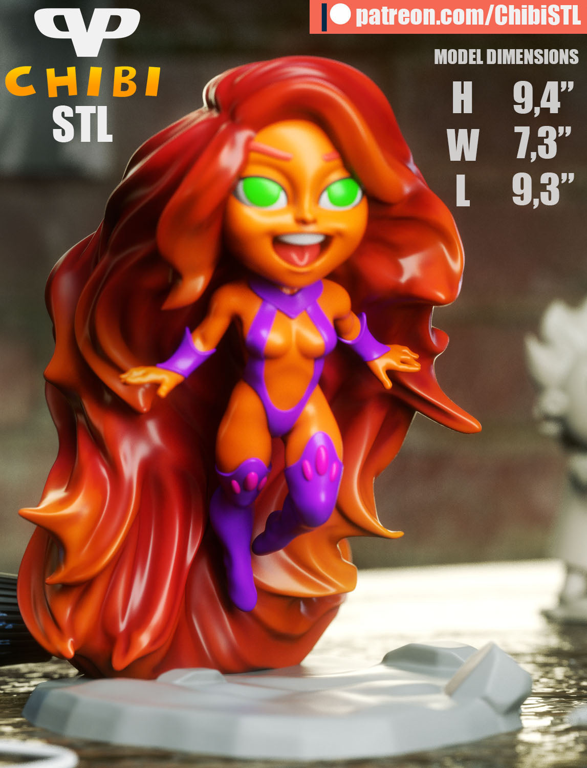 Starfire  - Unassembled and Unpainted Garage Kit - Model Designed by ChibiSTL