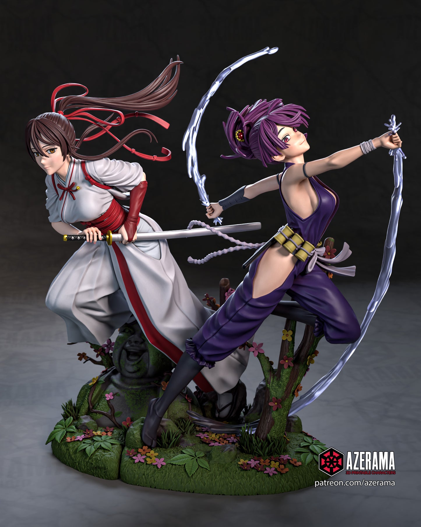 Yuzuriha x Sagiri - Unassembled and Unpainted Garage Kit - Model Designed by Azerama