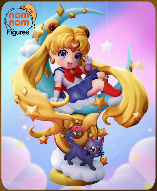Chibi Sailor Moon - Unasembled and Unpainted Garage Kit - Model Designed by NomNom Figures