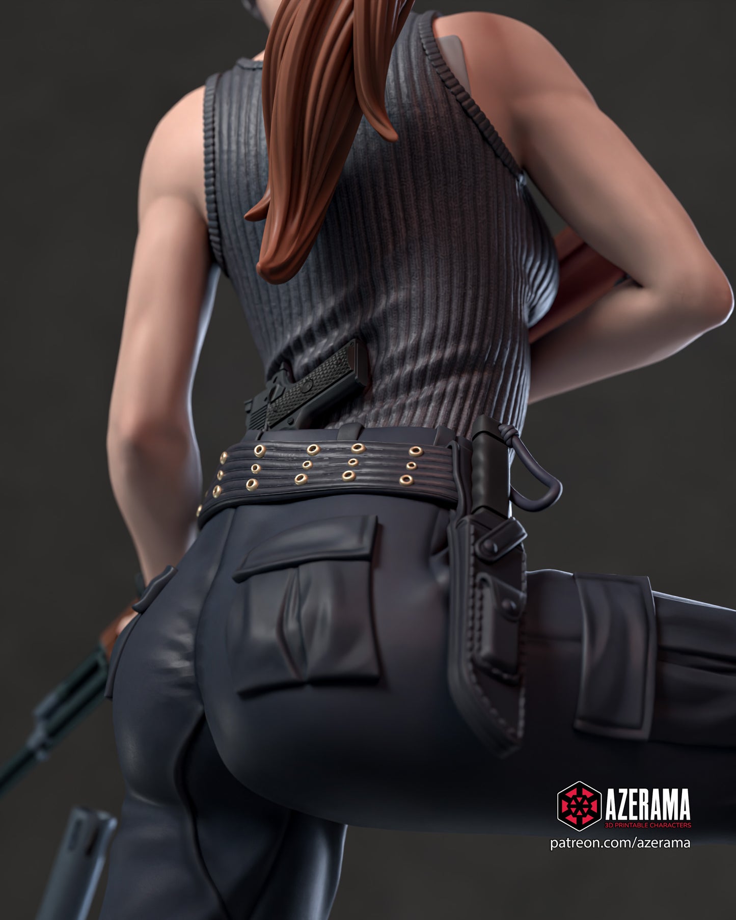 Sarah Connor - Unassembled and Unpainted Garage Kit - Model Designed by Azerama