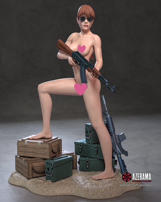 Sarah Connor NSFW - Unassembled and Unpainted Garage Kit - Model Designed by Azerama