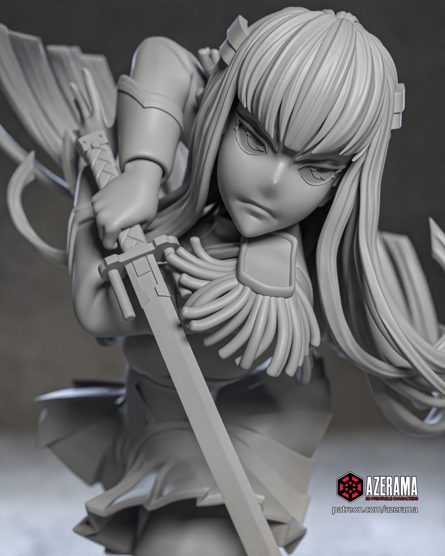 Ryuko and Satsuki - Unassembled and Unpainted Garage Kit - Model Designed by Azerama
