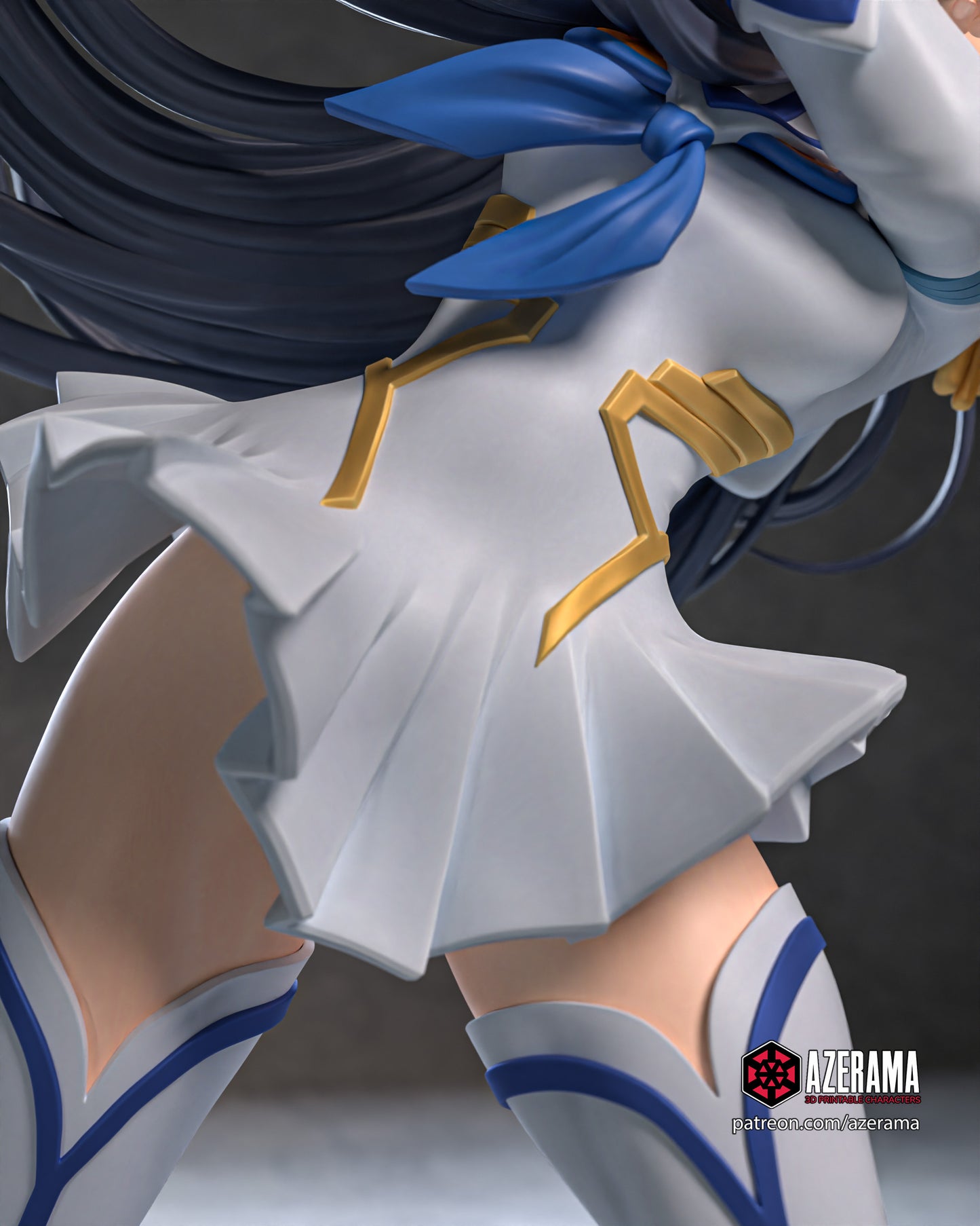 Ryuko and Satsuki - Unassembled and Unpainted Garage Kit - Model Designed by Azerama