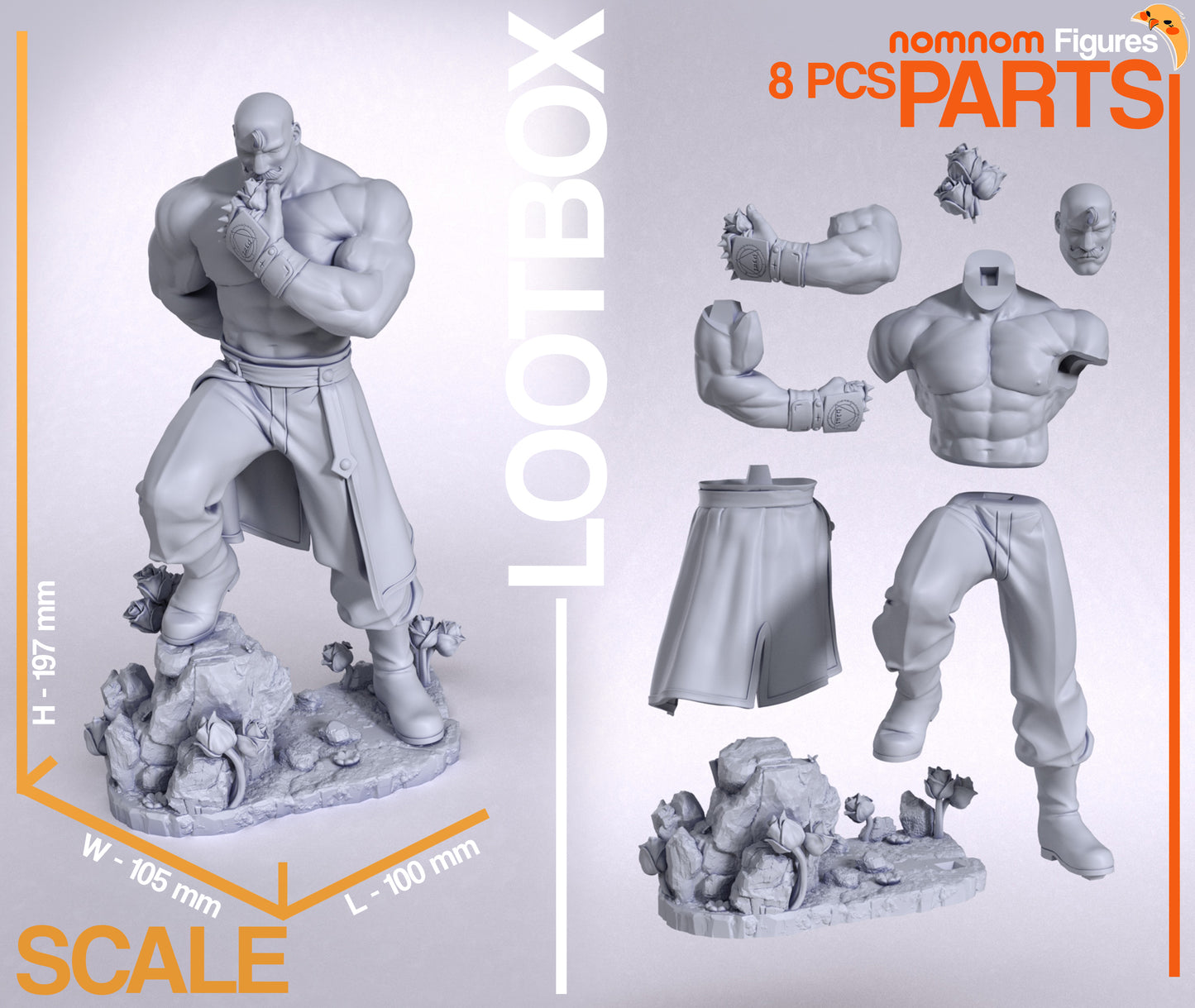 Alex Luis Armstrong - Unassembled and Unpainted Garage Kit - Model by NomNom Figures