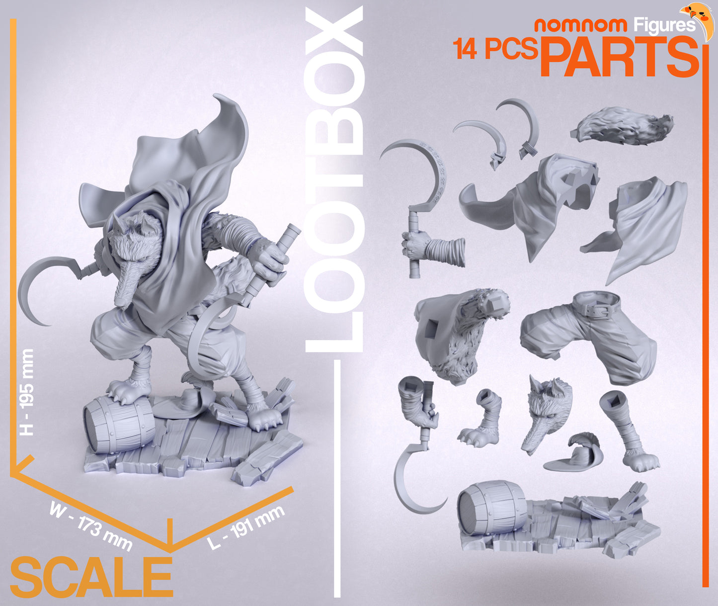 Death (Puss n Boots) - Unassembled and Unpainted Garage Kit - Model Designed by NomNom Figures