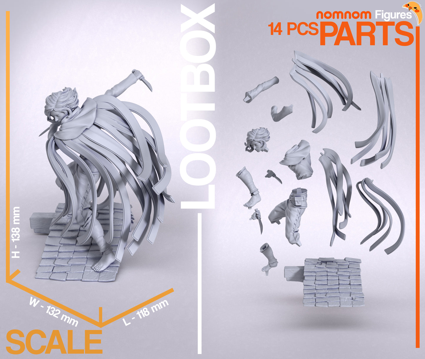 Vin - Unassembled and Unpainted Garage Kit - Model Designed by NomNom Figures