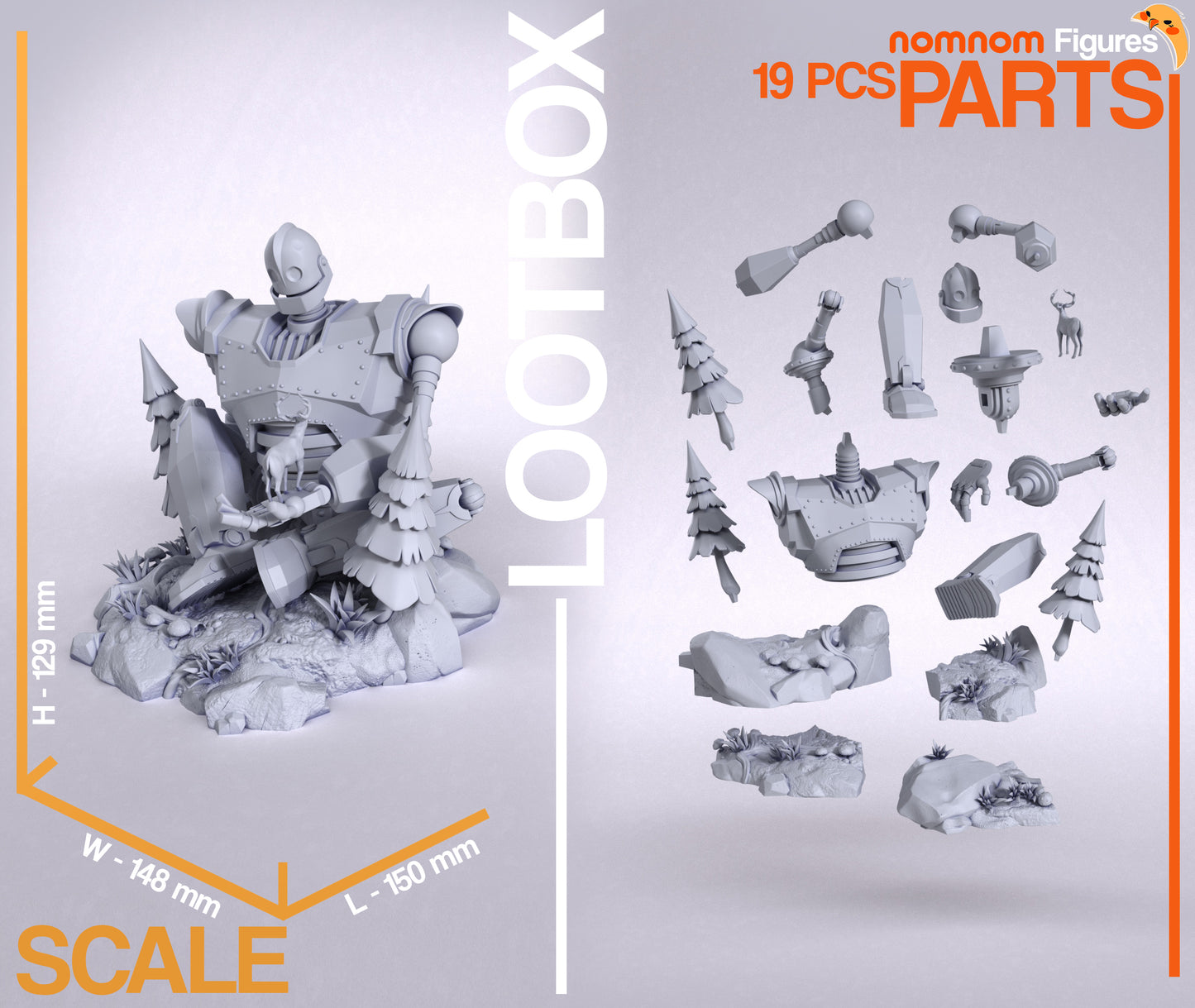 Iron Giant - Unassembled and Unpainted Garage Kit - Model Designed by NomNom Figures