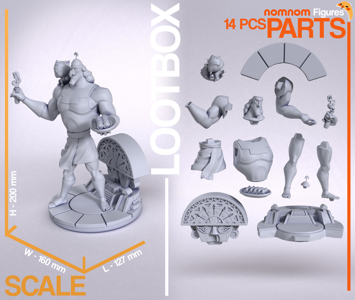 Kronk - Unassembled and Unpainted Garage Kit - Model Designed by NomNom Figures