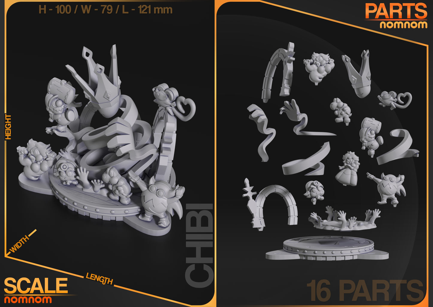 Chibi Paper Mario - Unassembled and Unpainted Garage Kit - Model Designed by NomNom Figures