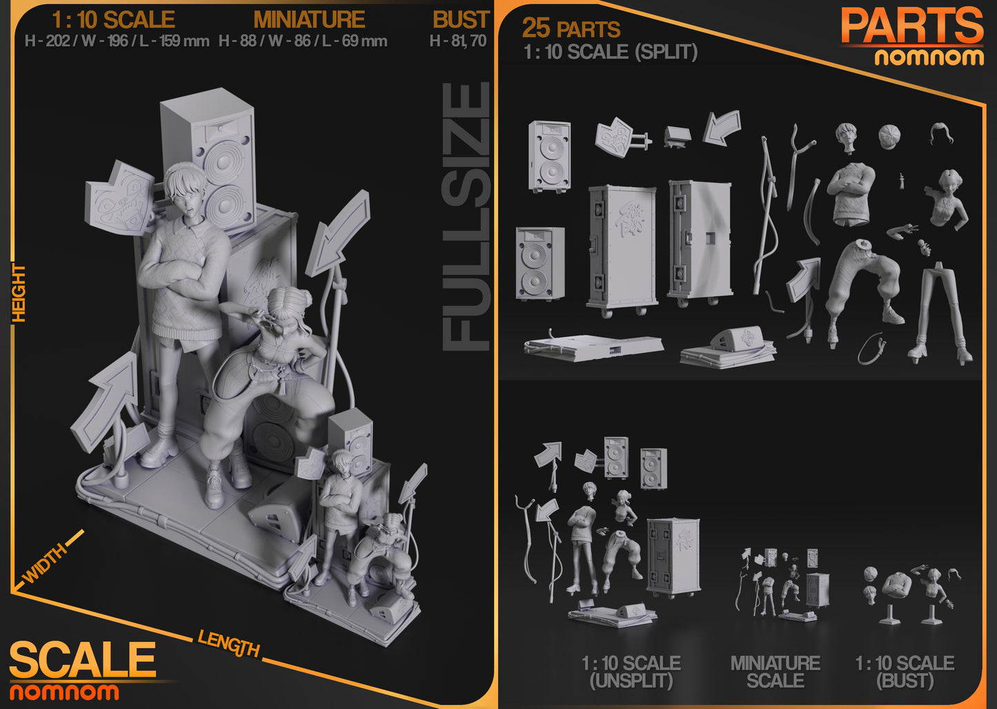 Zoey x Baby - Unassembled and Unpainted Garage Kit - Model Designed by NomNom Figures