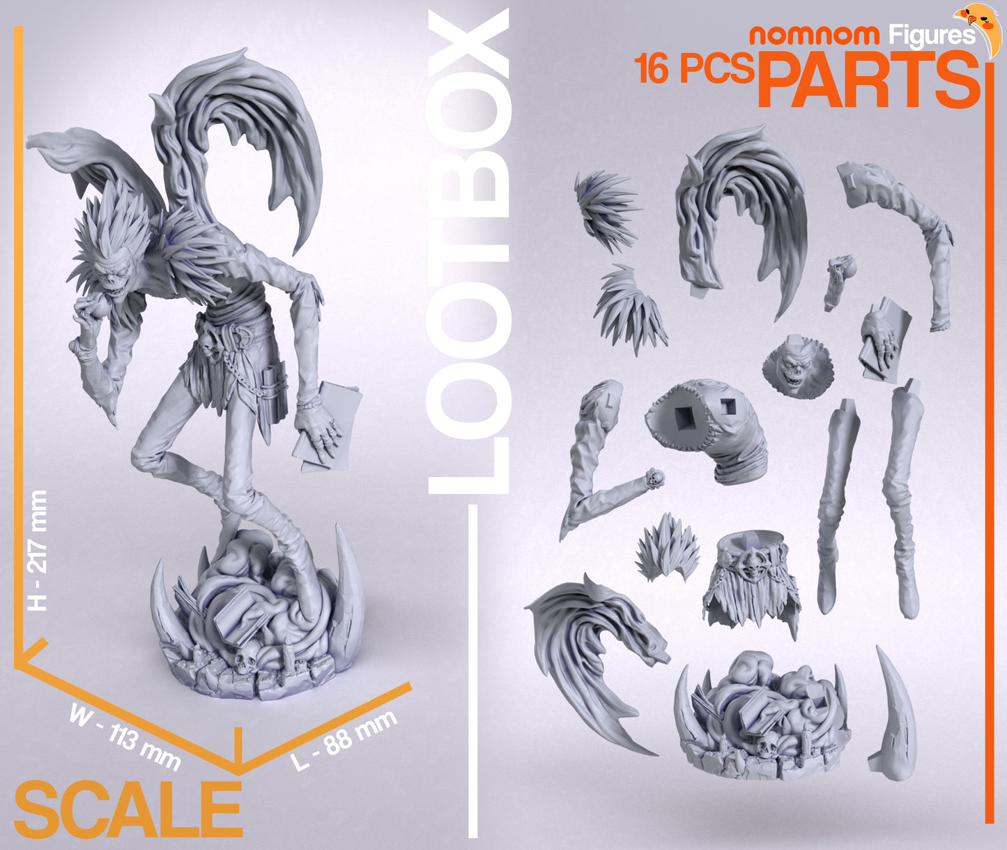 Ryuk - Unassembled and Unpainted Garage Kit - Model Designed by NomNom Figures