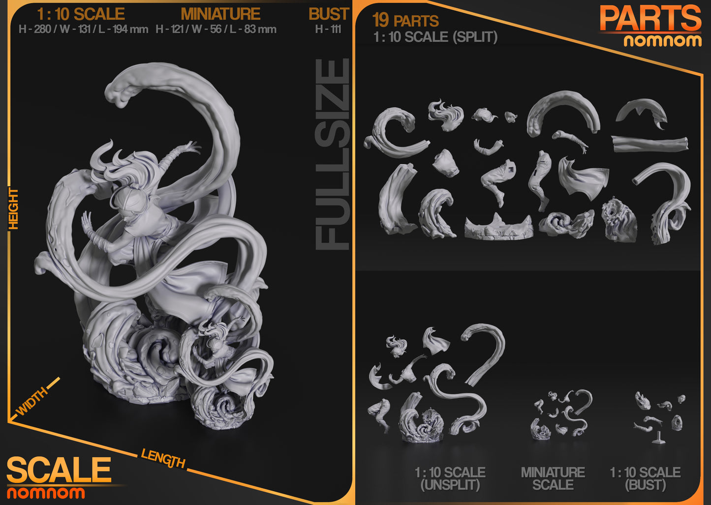 Katara - Unassembled and Unpainted Garage Kit - Model Designed by NomNom Figures