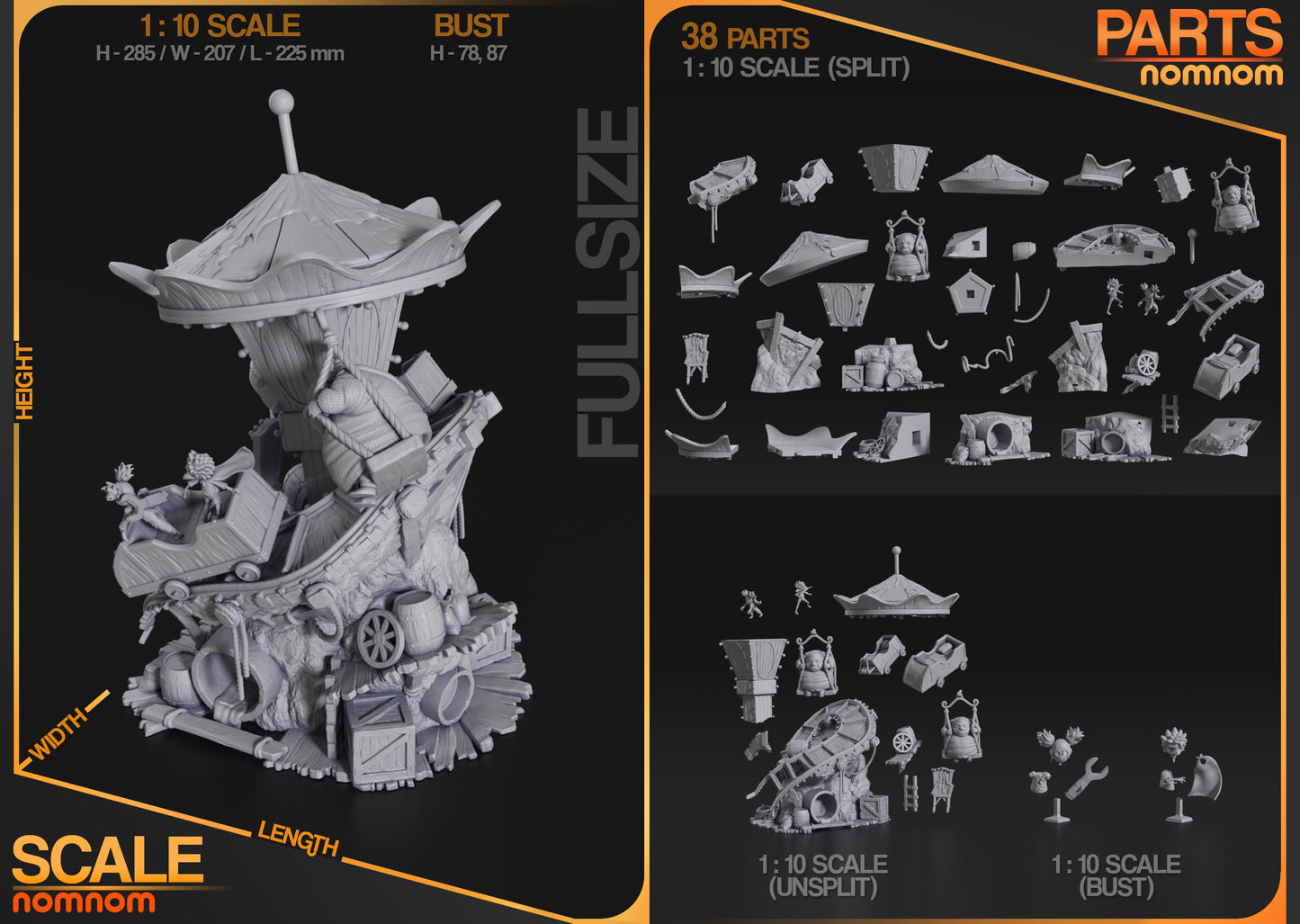 Alone x Low - Unassembled and Unpainted Garage Kit - Model Designed by NomNom Figures