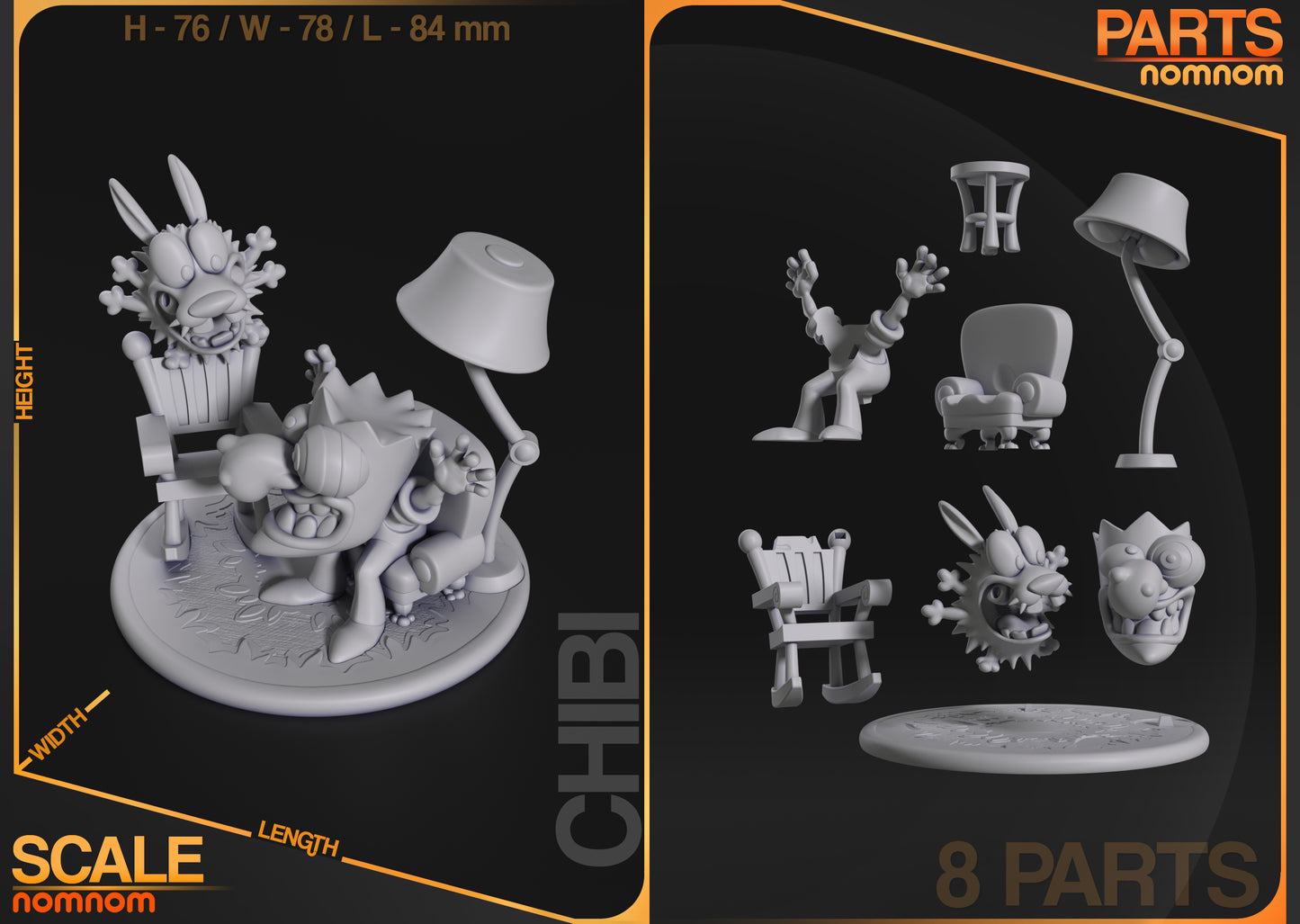 Chibi Courage - Unasembled and Unpainted Garage Kit - Model Designed by NomNom Figures