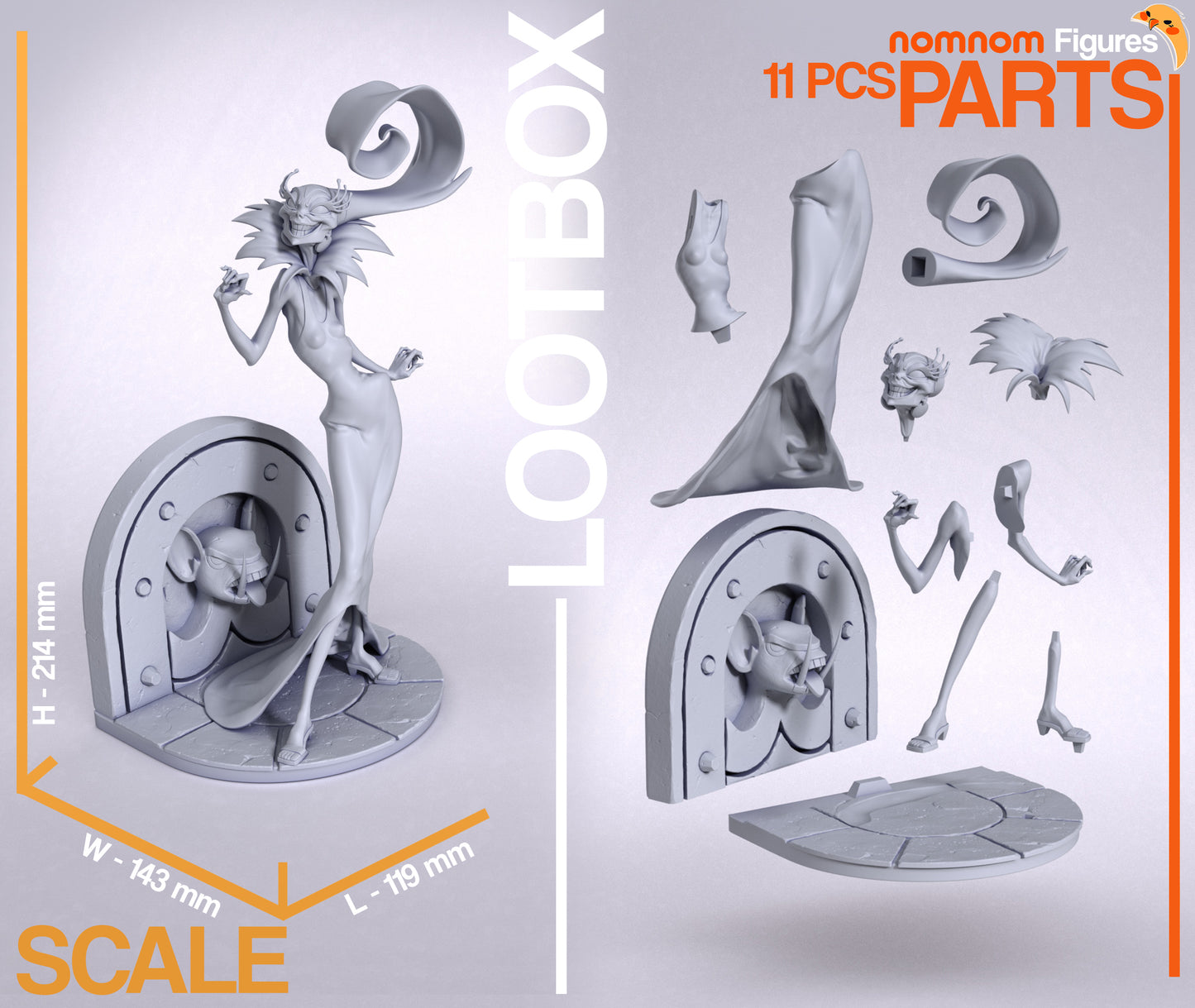 Yzma - Unassembled and Unpainted Garage Kit - Model Designed by NomNom Figures