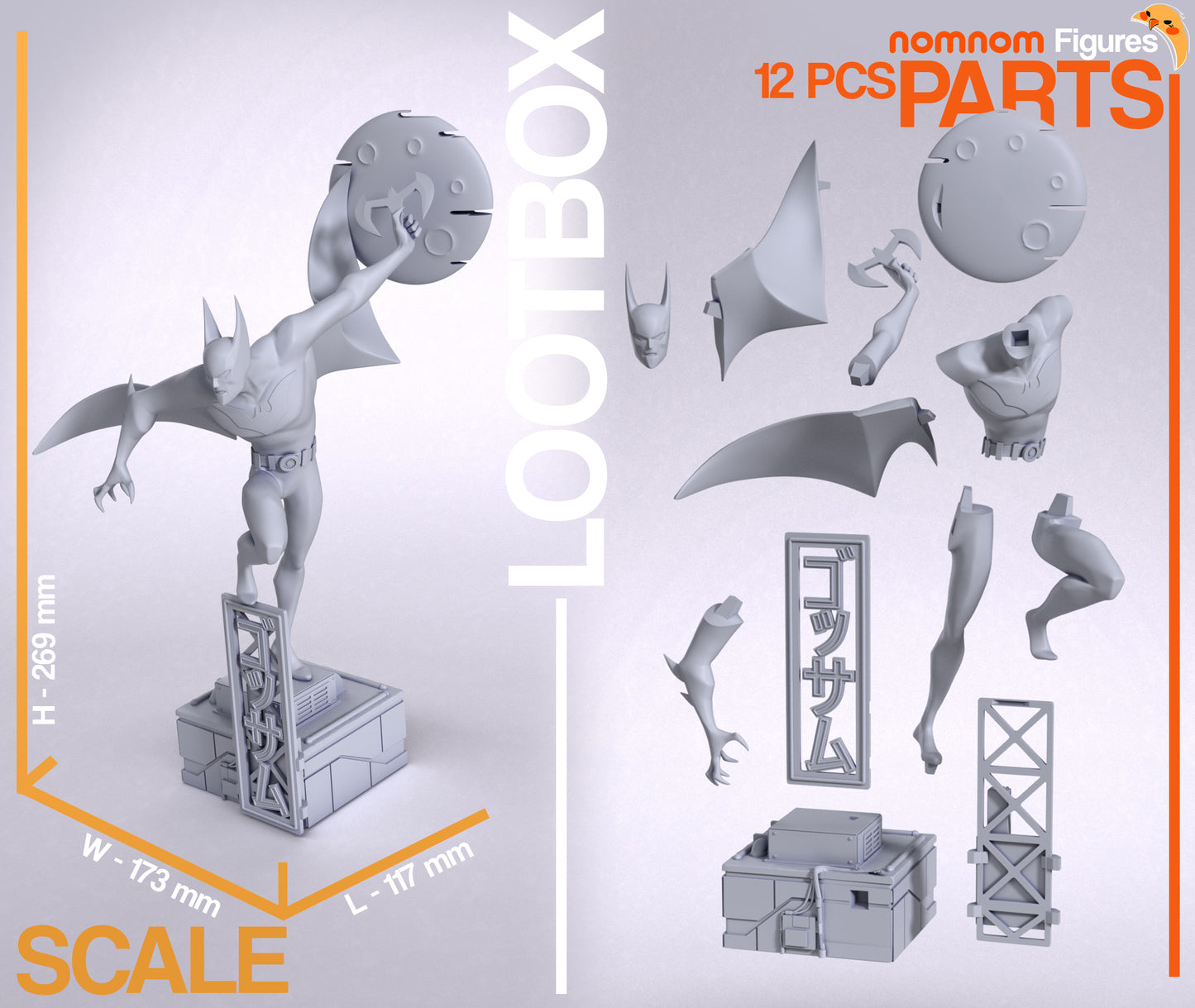Batman Beyond - Unassembled and Unpainted Garage Kit - Model Designed by NomNom Figures