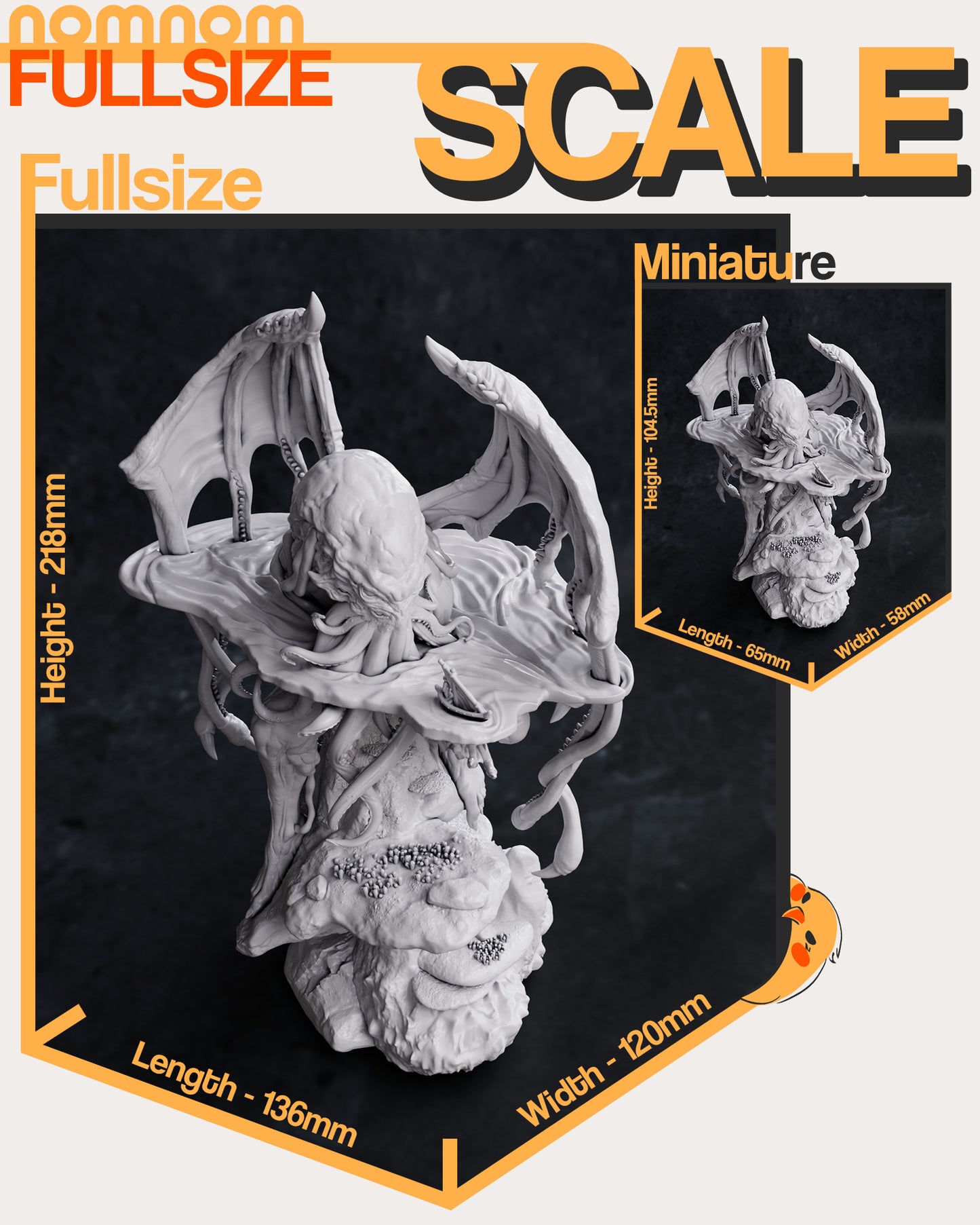 Cthulu - Unassembled and Unpainted Garage Kit - Model Designed by NomNom Figures