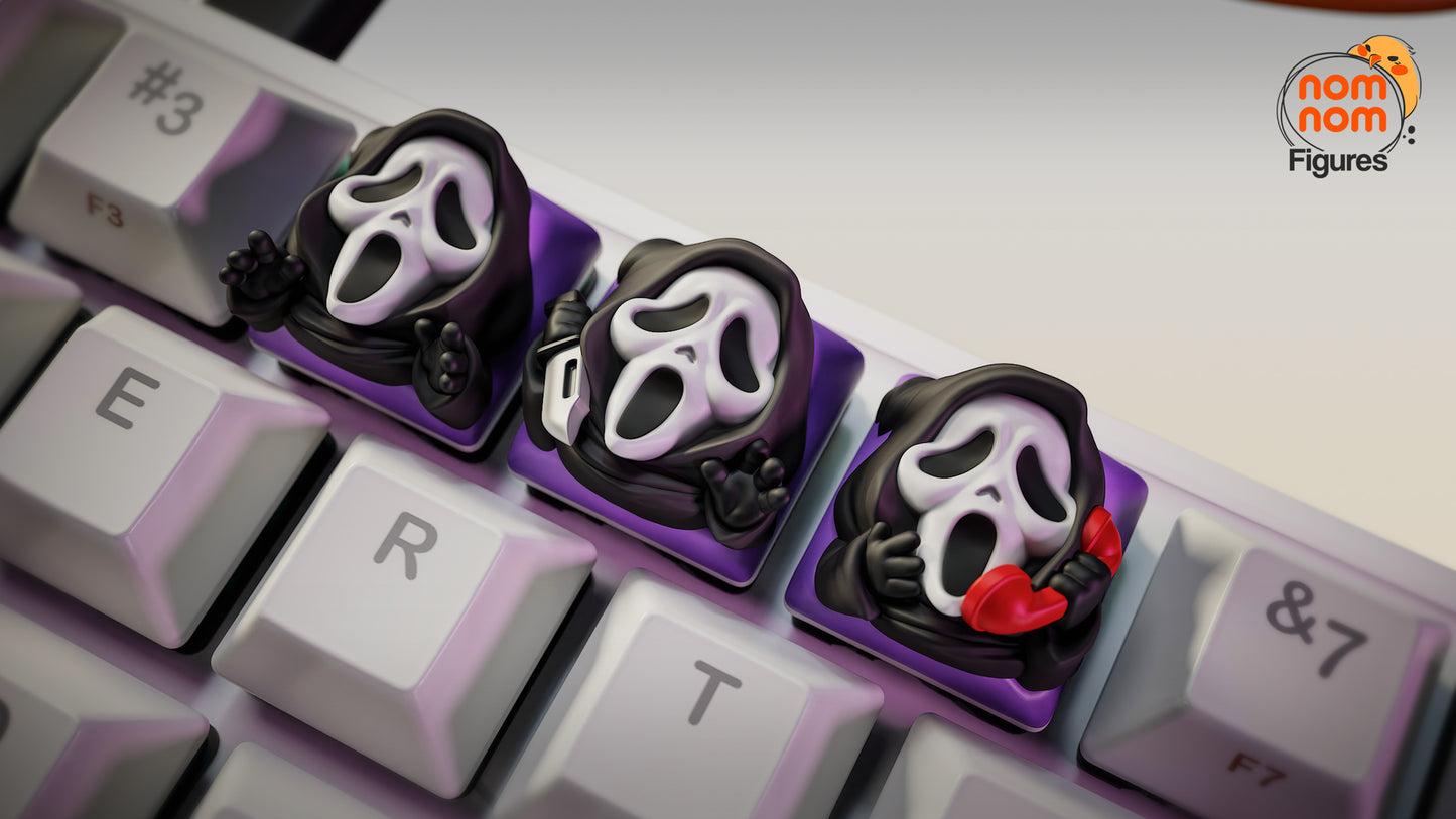 Scream KeyCaps - UNPAINTED - Model Designed by NomNom