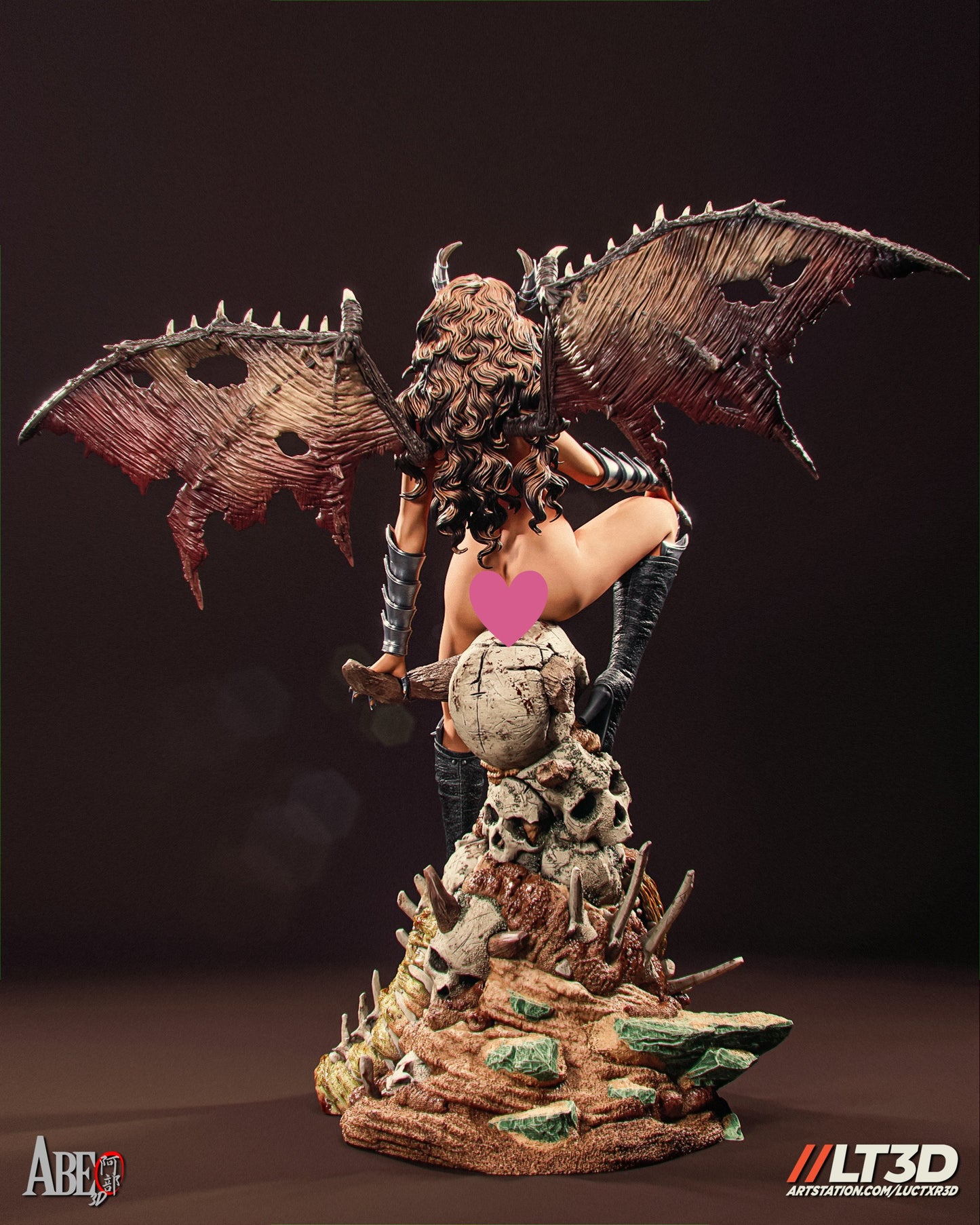 Demon Girl NSFW - Unassembled and Unpainted Garage Kit - Model Designed by Abe3D/LT3D