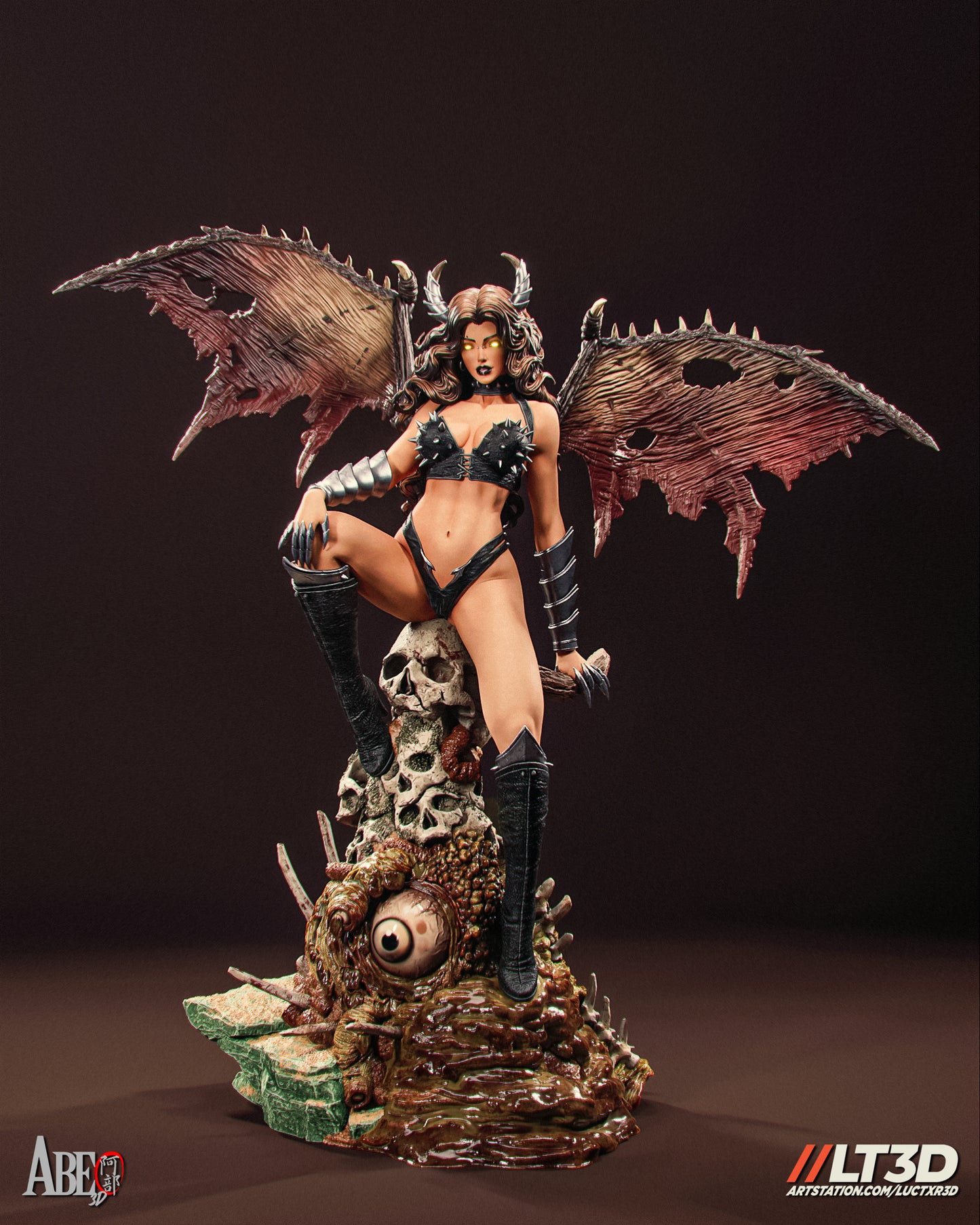 Demon Girl - Unassembled and Unpainted Garage Kit - Model Designed by Abe3D/LT3D