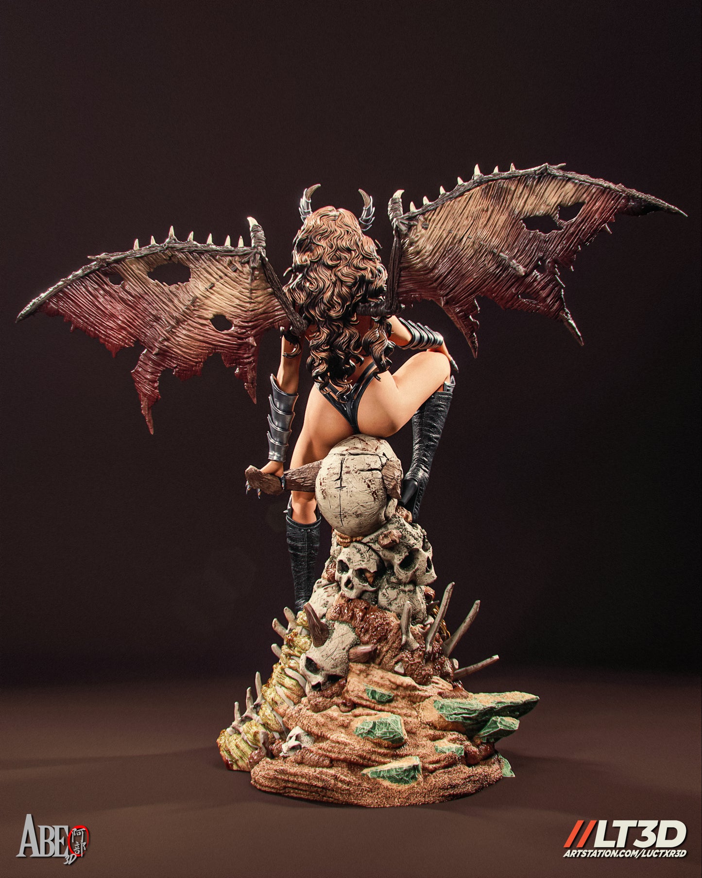 Demon Girl - Unassembled and Unpainted Garage Kit - Model Designed by Abe3D/LT3D