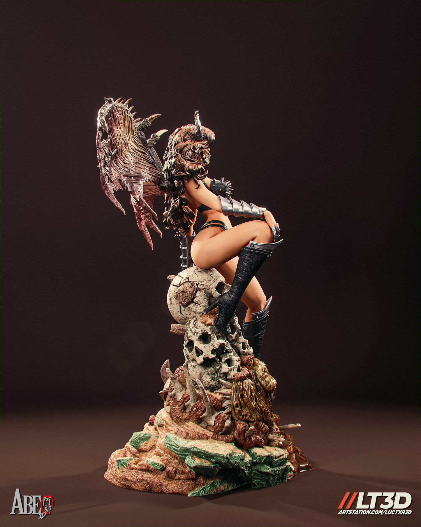 Demon Girl - Unassembled and Unpainted Garage Kit - Model Designed by Abe3D/LT3D