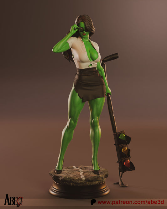 She-Hulk - (VARIANT PARTS INCLUDED) - Unassembled and Unpainted Garage Kit - Model Designed by Abe3D