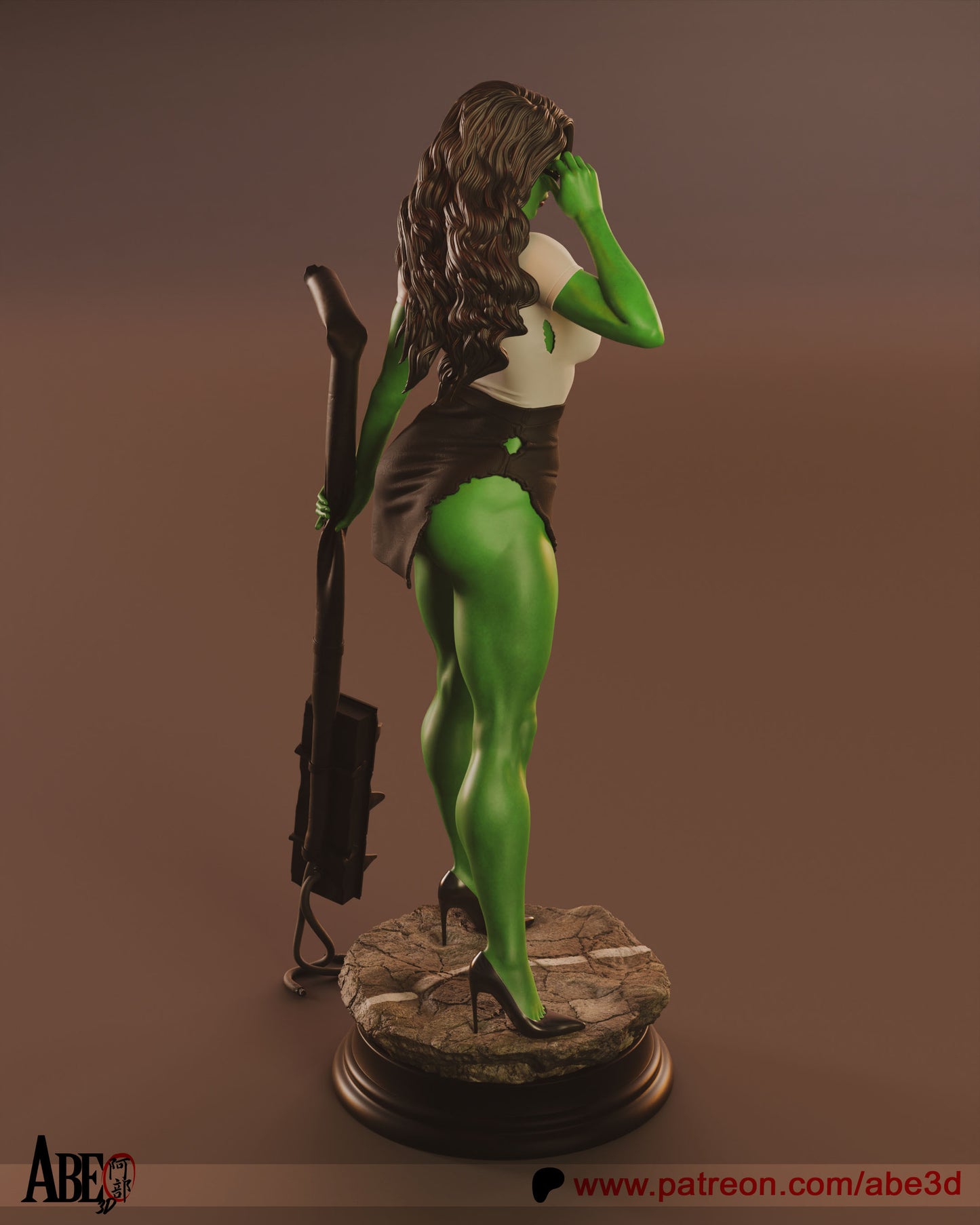 She-Hulk - (VARIANT PARTS INCLUDED) - Unassembled and Unpainted Garage Kit - Model Designed by Abe3D