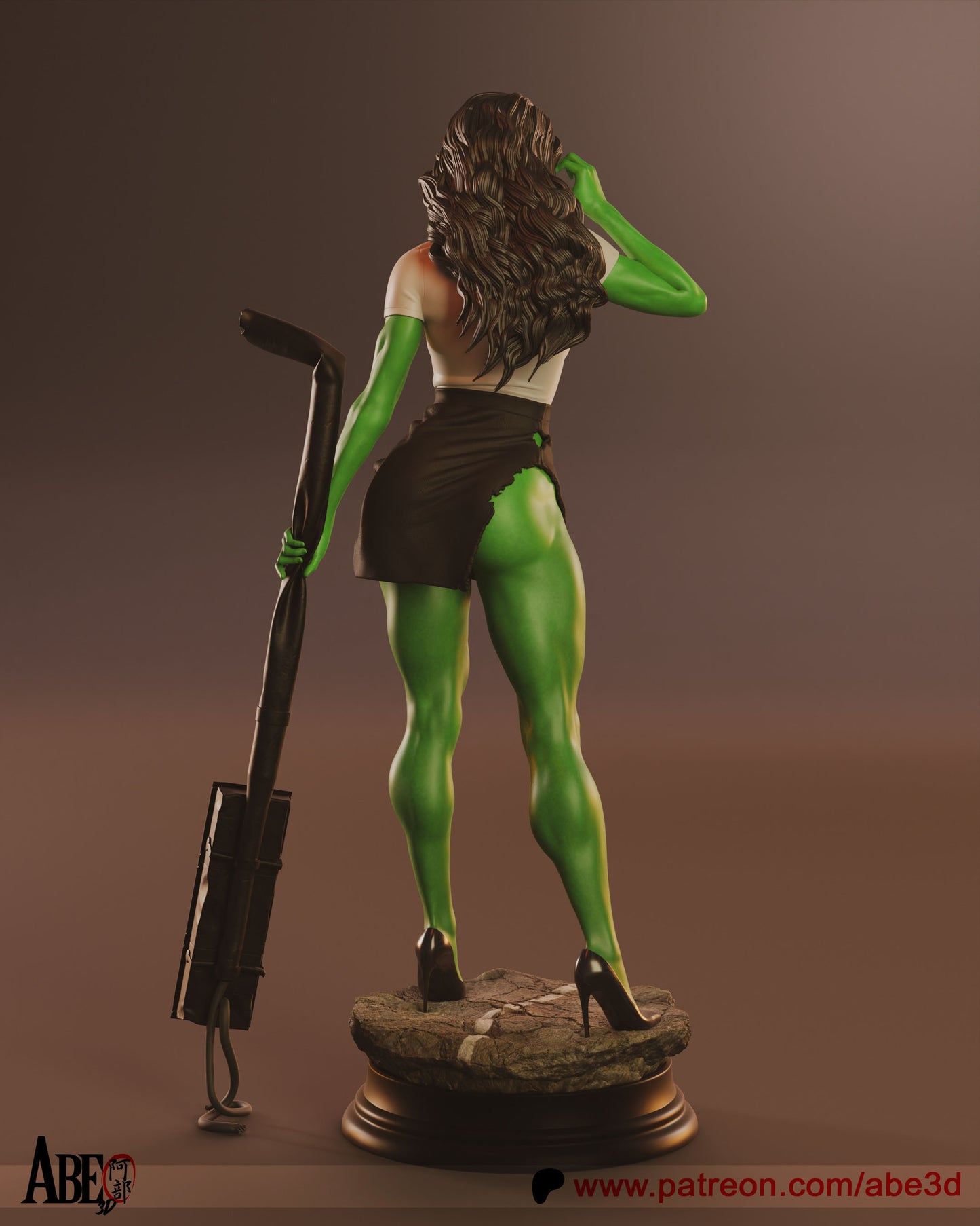She-Hulk - (VARIANT PARTS INCLUDED) - Unassembled and Unpainted Garage Kit - Model Designed by Abe3D