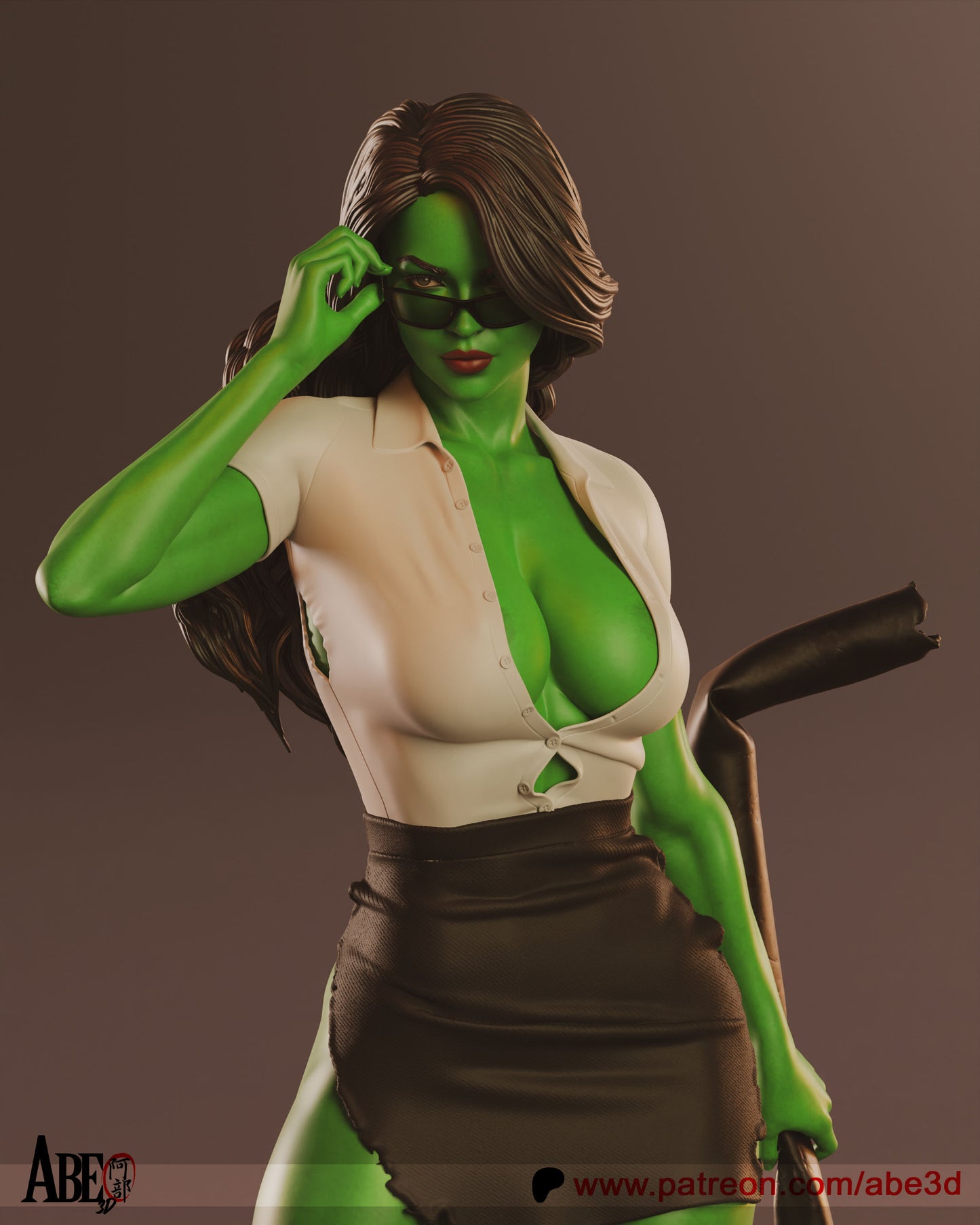 She-Hulk - (VARIANT PARTS INCLUDED) - Unassembled and Unpainted Garage Kit - Model Designed by Abe3D