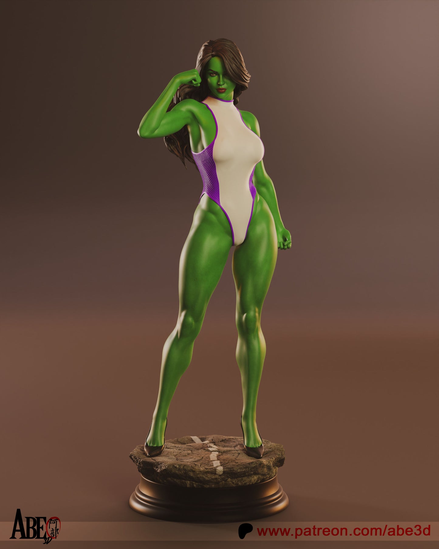 She-Hulk - (VARIANT PARTS INCLUDED) - Unassembled and Unpainted Garage Kit - Model Designed by Abe3D