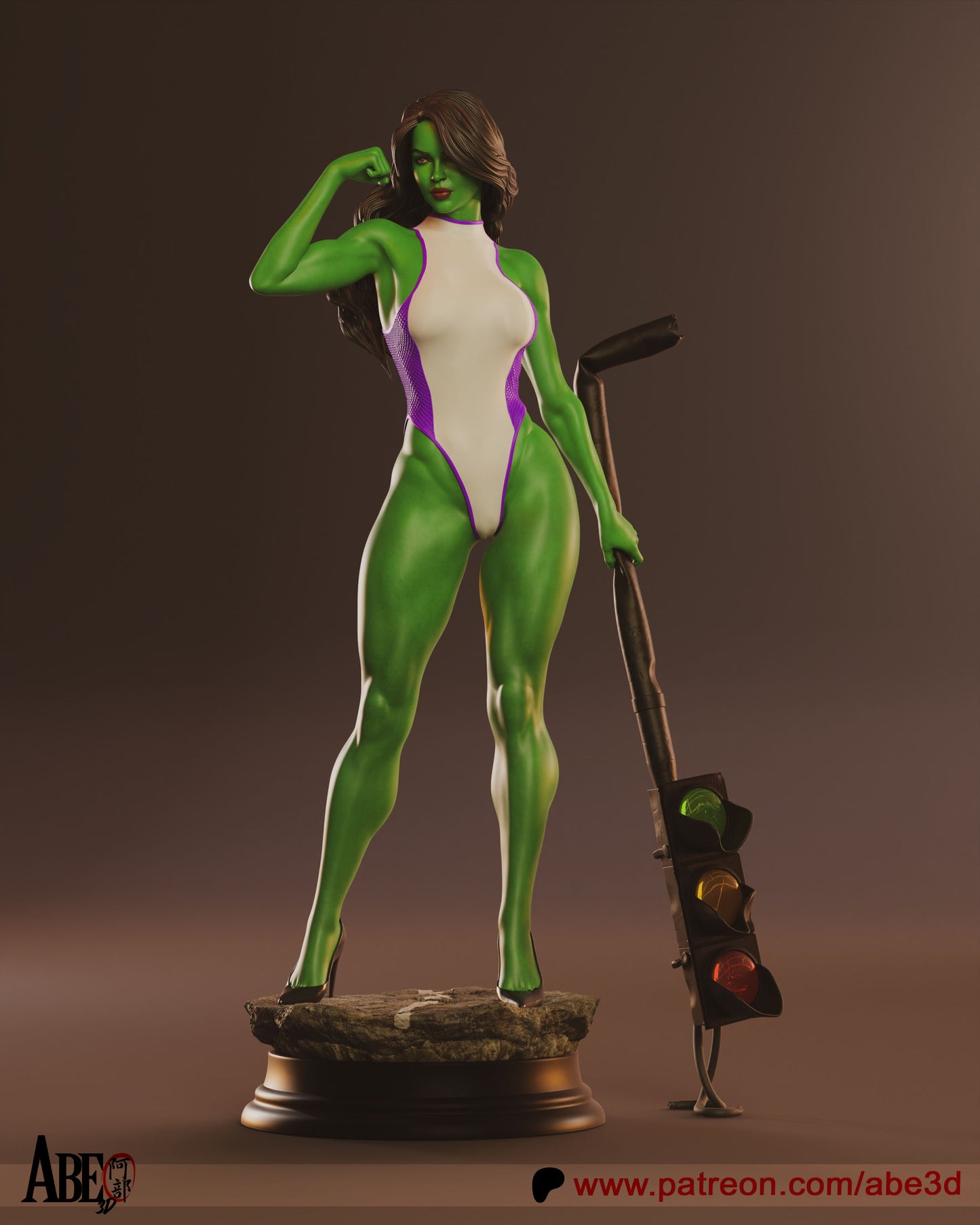She-Hulk - (VARIANT PARTS INCLUDED) - Unassembled and Unpainted Garage Kit - Model Designed by Abe3D