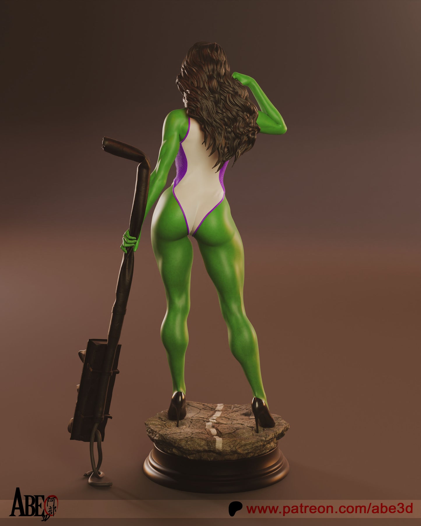 She-Hulk - (VARIANT PARTS INCLUDED) - Unassembled and Unpainted Garage Kit - Model Designed by Abe3D