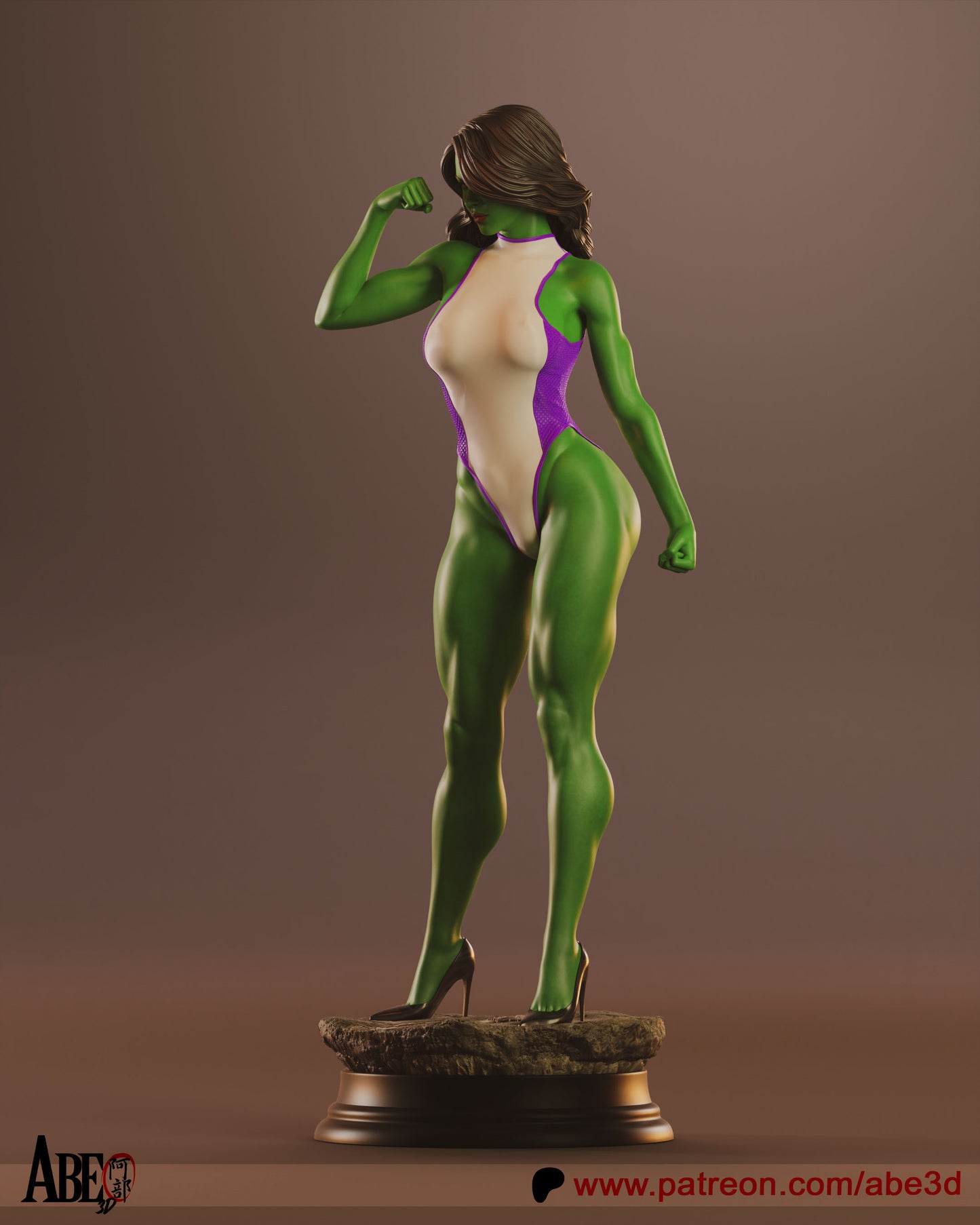 She-Hulk - (VARIANT PARTS INCLUDED) - Unassembled and Unpainted Garage Kit - Model Designed by Abe3D
