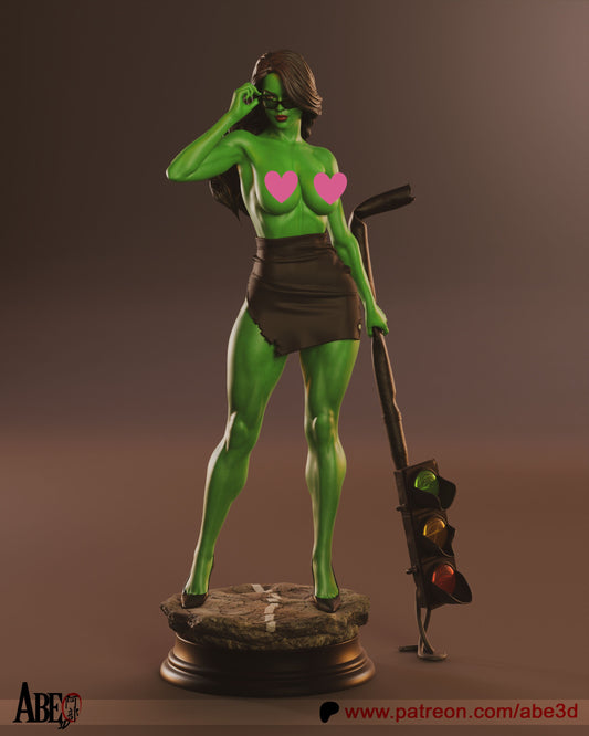 She-Hulk NSFW - Unassembled and Unpainted Garage Kit - Model Designed by Abe3D