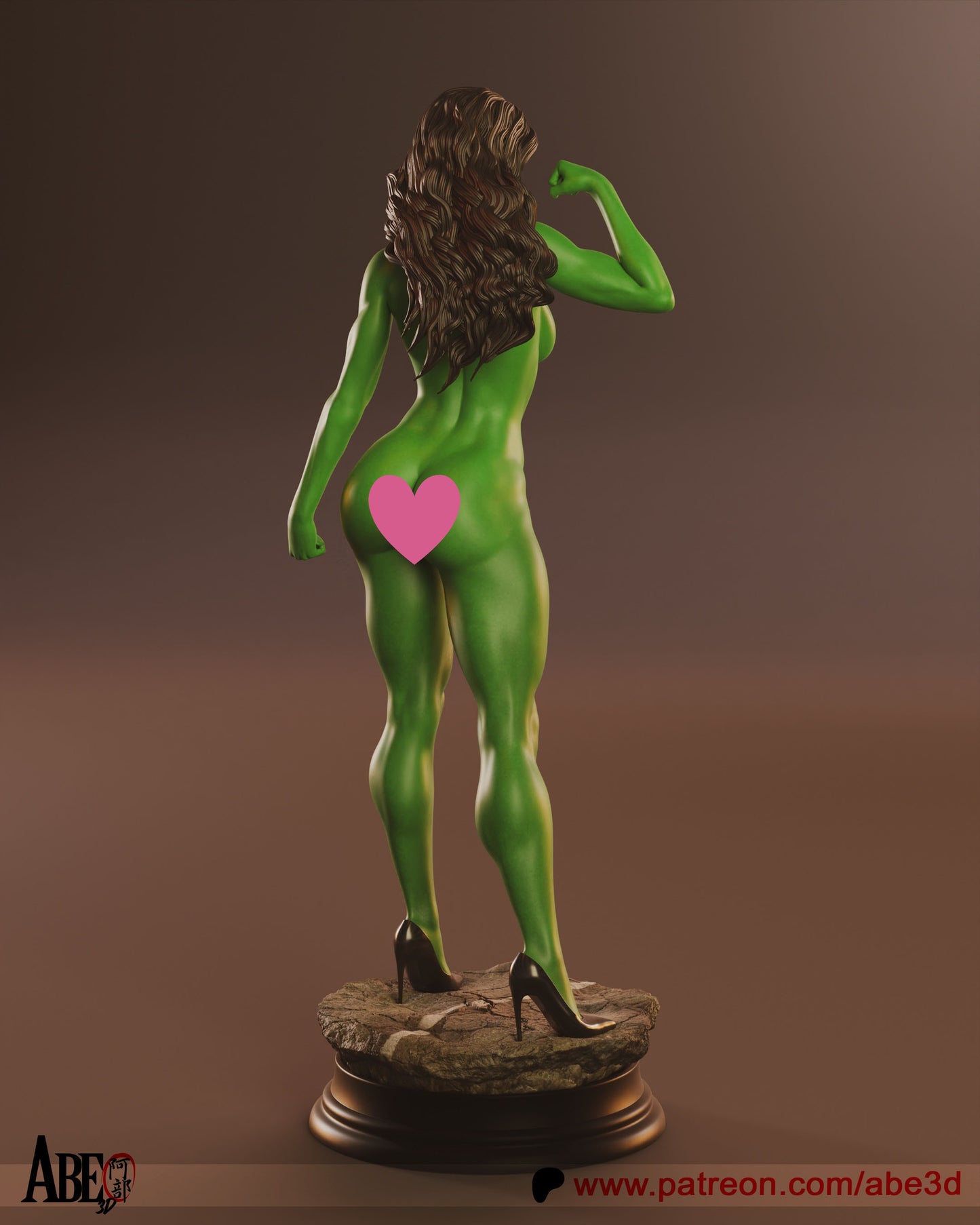 She-Hulk NSFW - Unassembled and Unpainted Garage Kit - Model Designed by Abe3D