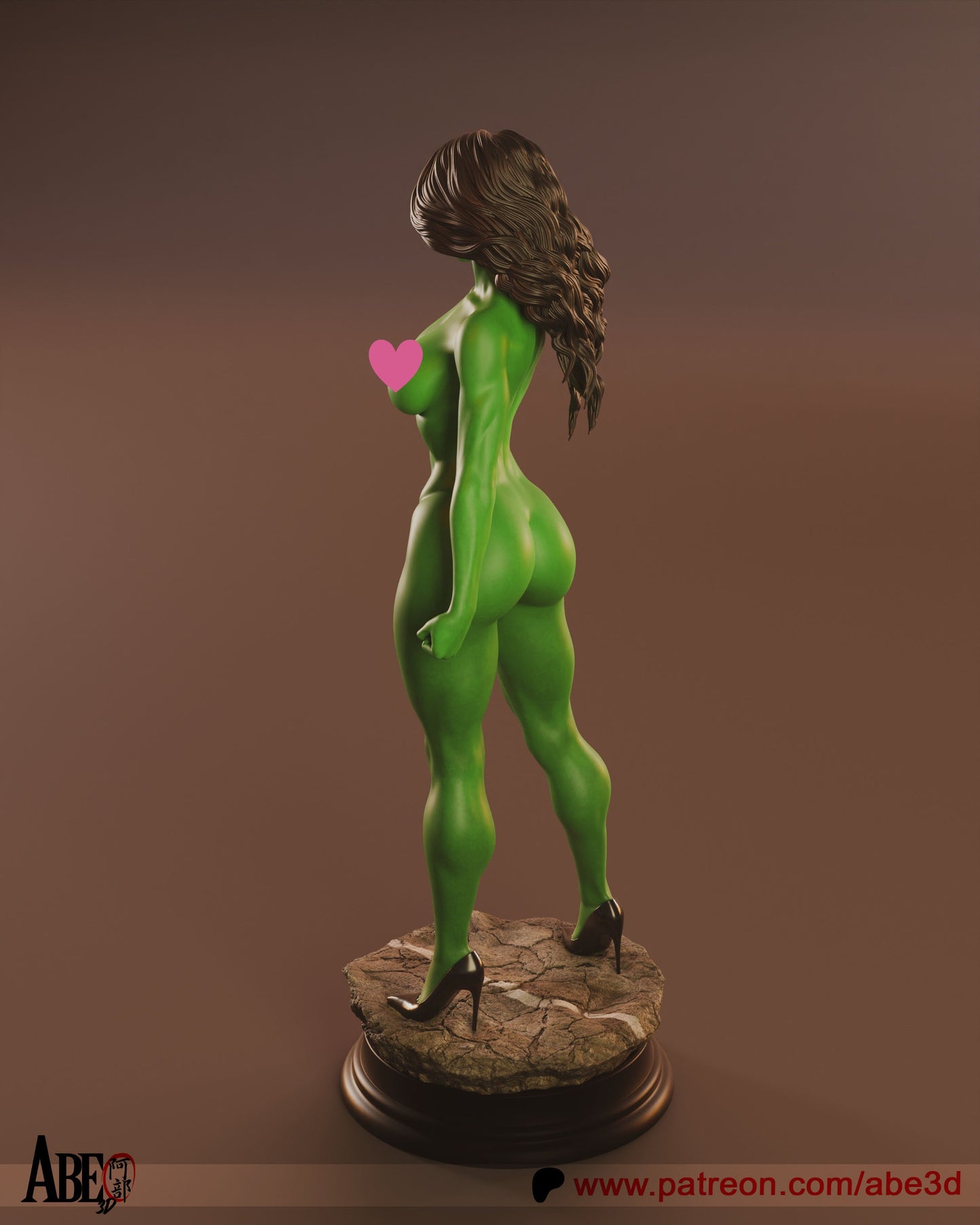 She-Hulk NSFW - Unassembled and Unpainted Garage Kit - Model Designed by Abe3D