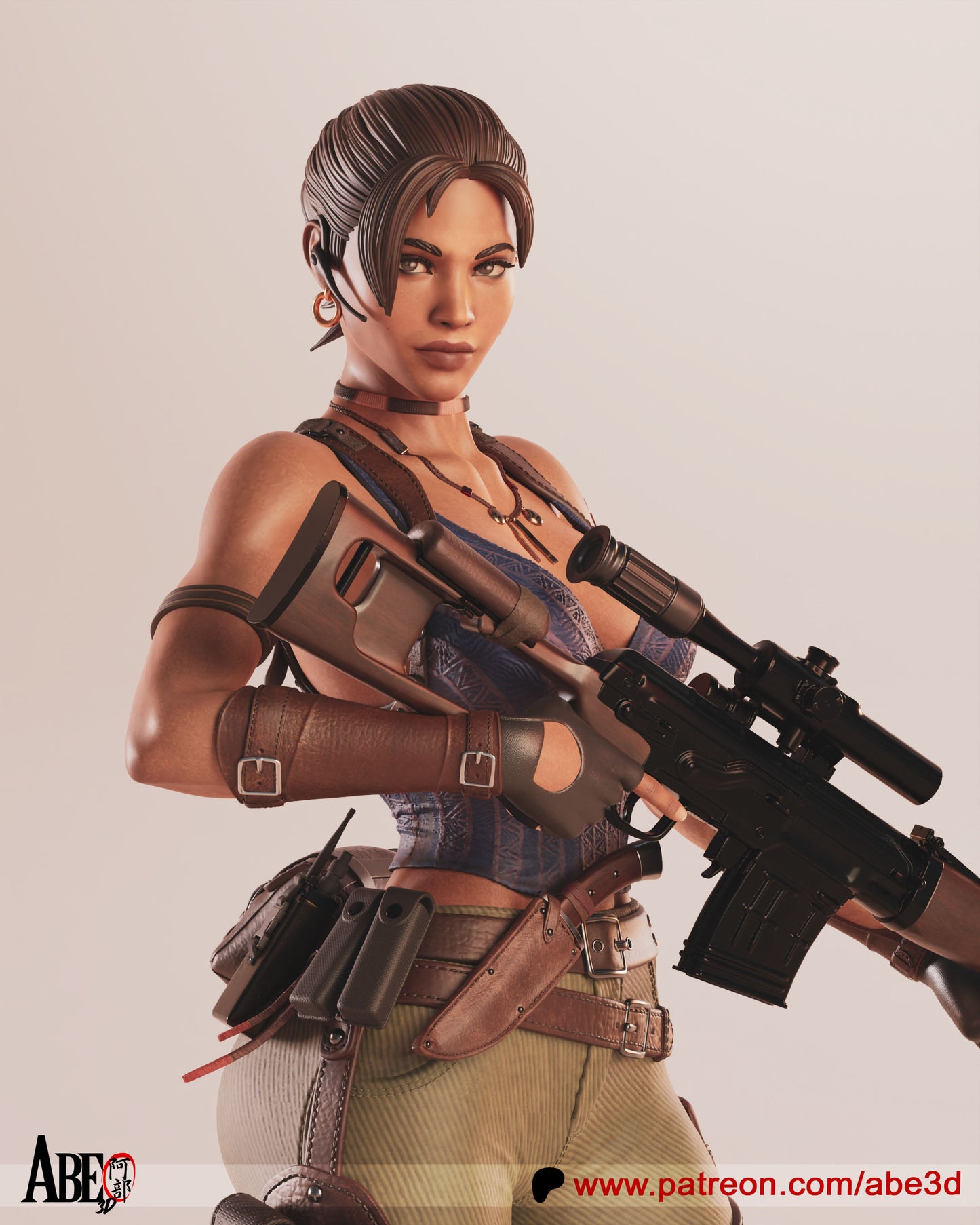 Sheva (VARIANT PARTS INCLUDED) - Unassembled and Unpainted Garage Kit - Model Designed by Abe3D