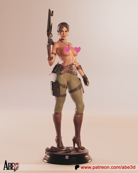 Sheva NSFW (VAIRANT PARTS INCLUDED) - Unassembled and Unpainted Garage Kit - Model Designed by Abe3D