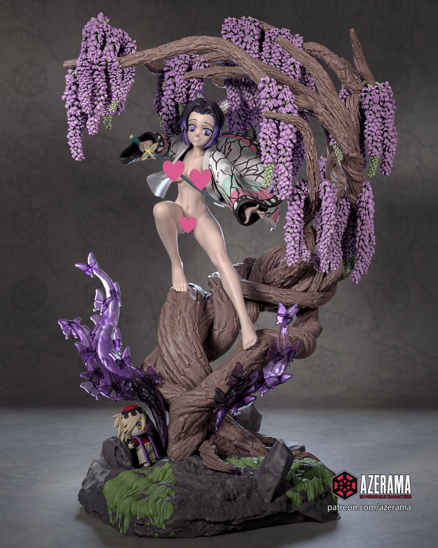 Shinobu NSFW - Unassembled and Unpainted Garage Kit - Model Designed by Azerama