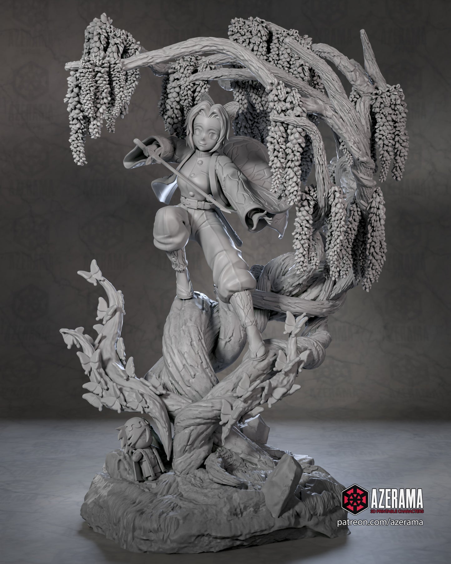 Shinobu - Unassembled and Unpainted Garage Kit - Model Designed by Azerama