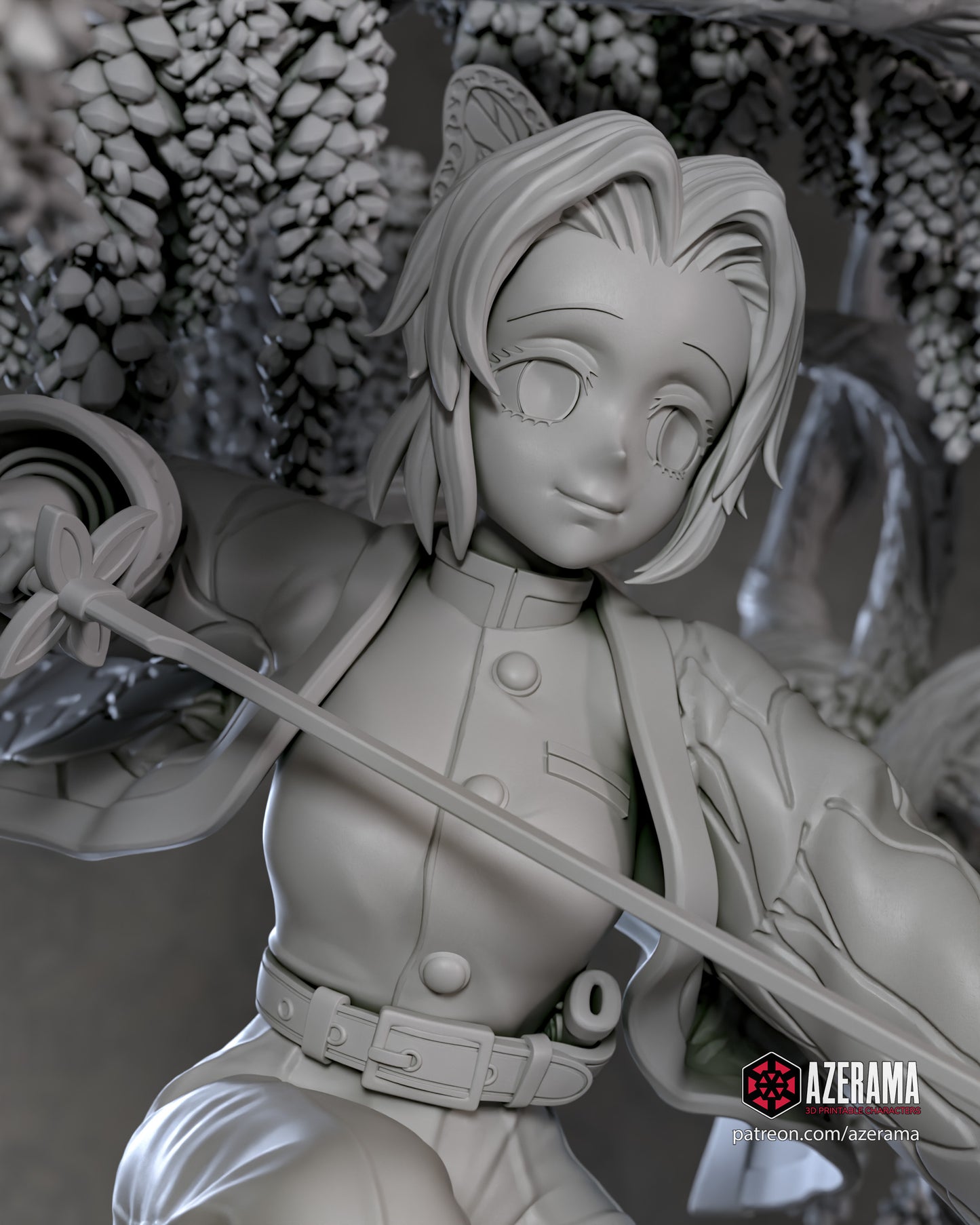 Shinobu - Unassembled and Unpainted Garage Kit - Model Designed by Azerama