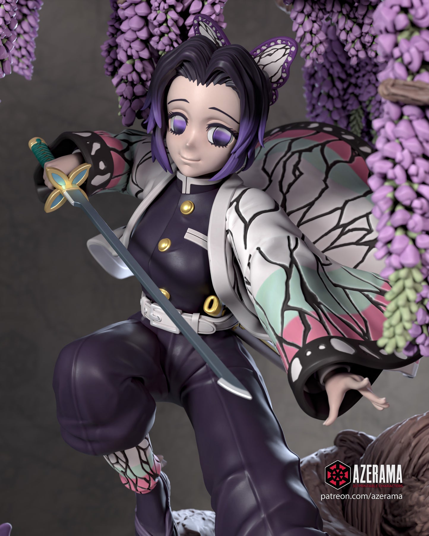 Shinobu - Unassembled and Unpainted Garage Kit - Model Designed by Azerama