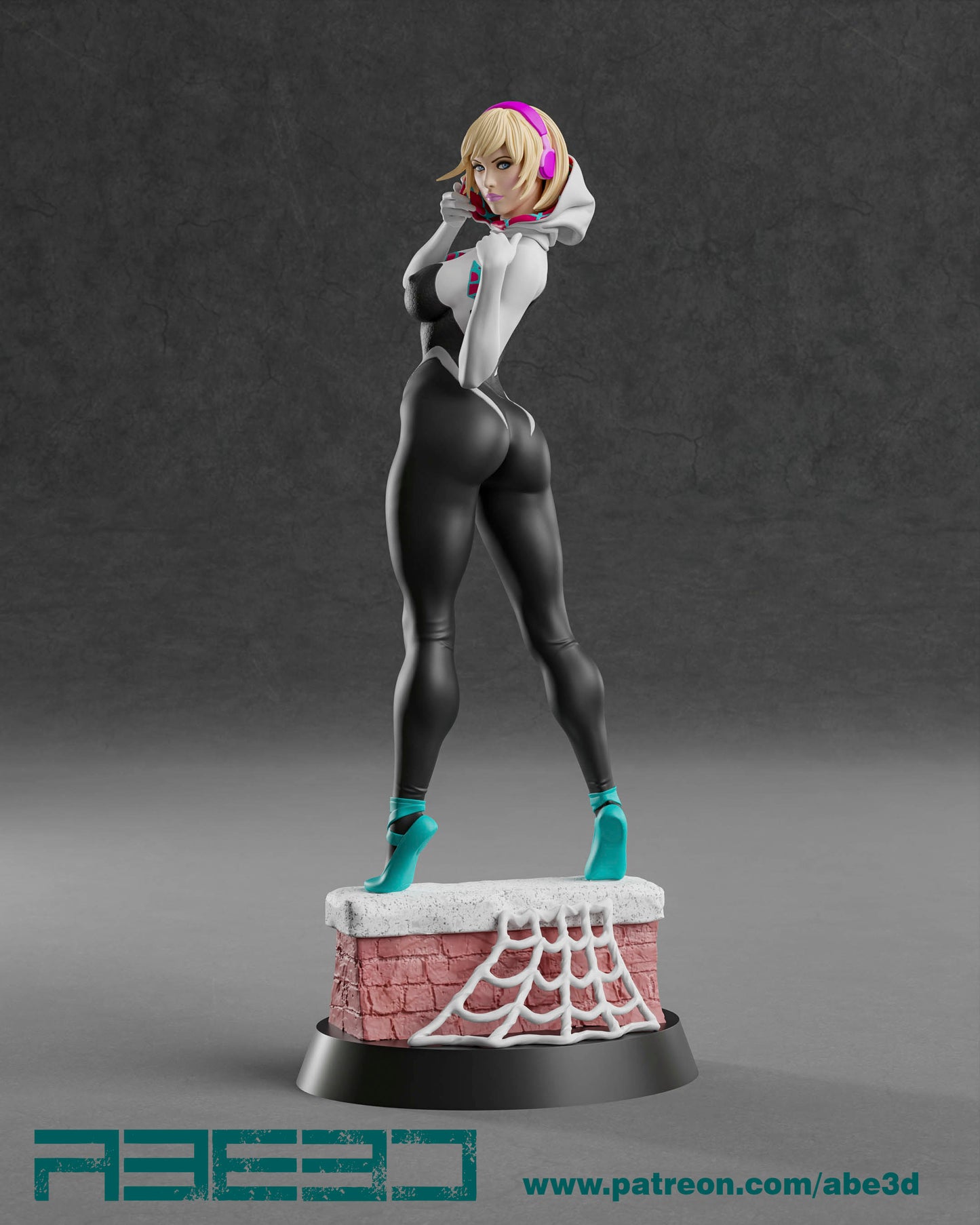 Spider-Gwen (VARIANT PARTS INCLUDED - Unassembled and Unpainted Garage Kit - Model Designed by Abe3d