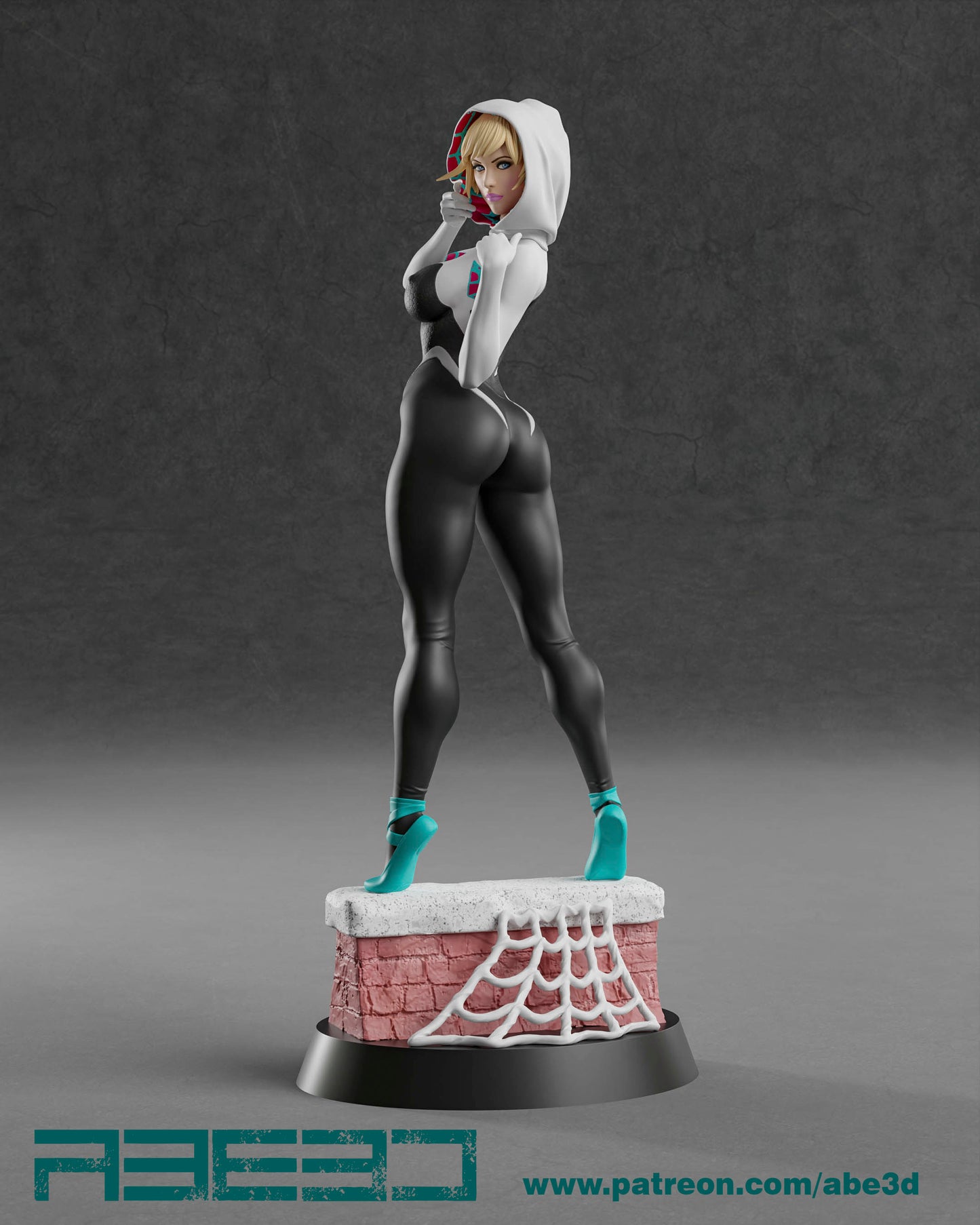 Spider-Gwen (VARIANT PARTS INCLUDED - Unassembled and Unpainted Garage Kit - Model Designed by Abe3d