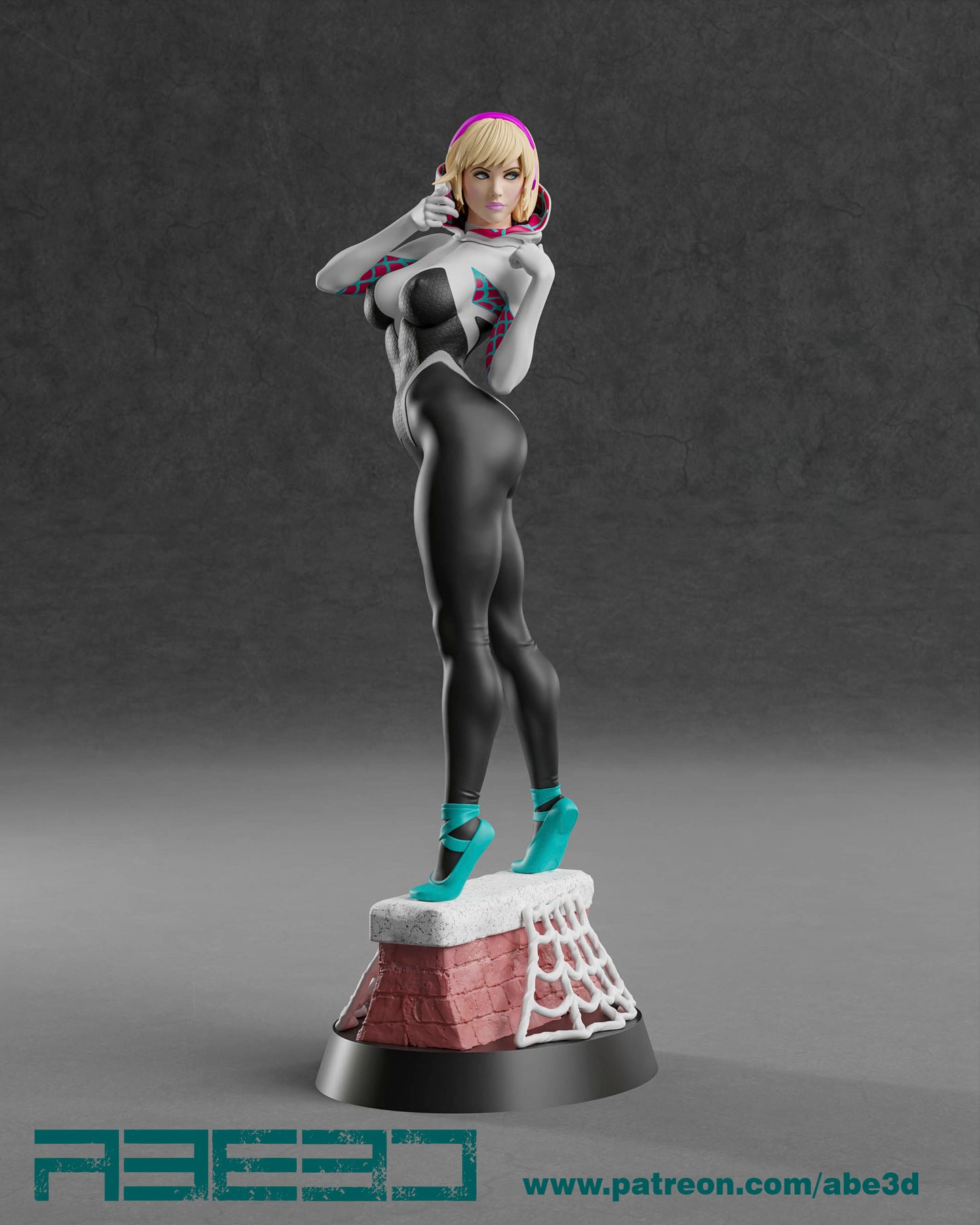 Spider-Gwen (VARIANT PARTS INCLUDED - Unassembled and Unpainted Garage Kit - Model Designed by Abe3d