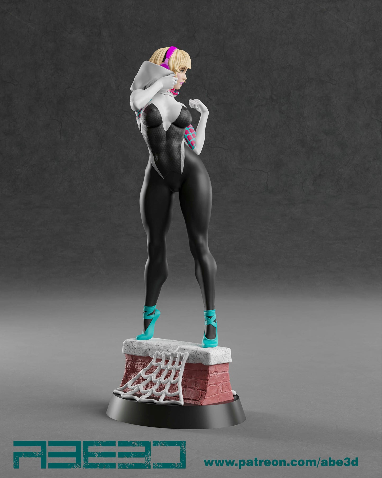 Spider-Gwen (VARIANT PARTS INCLUDED - Unassembled and Unpainted Garage Kit - Model Designed by Abe3d